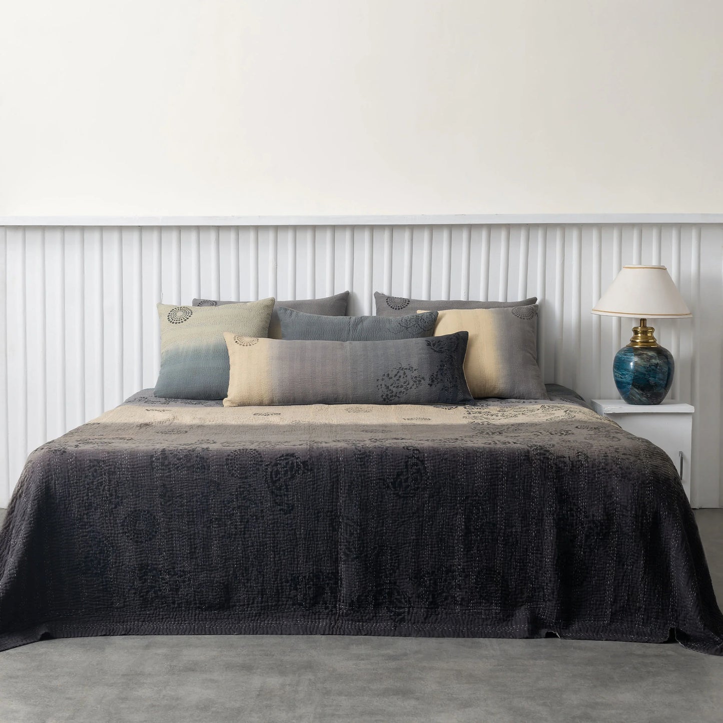 Ombre With Fray Patch Handmade Vintage Quilt - Yellowstone