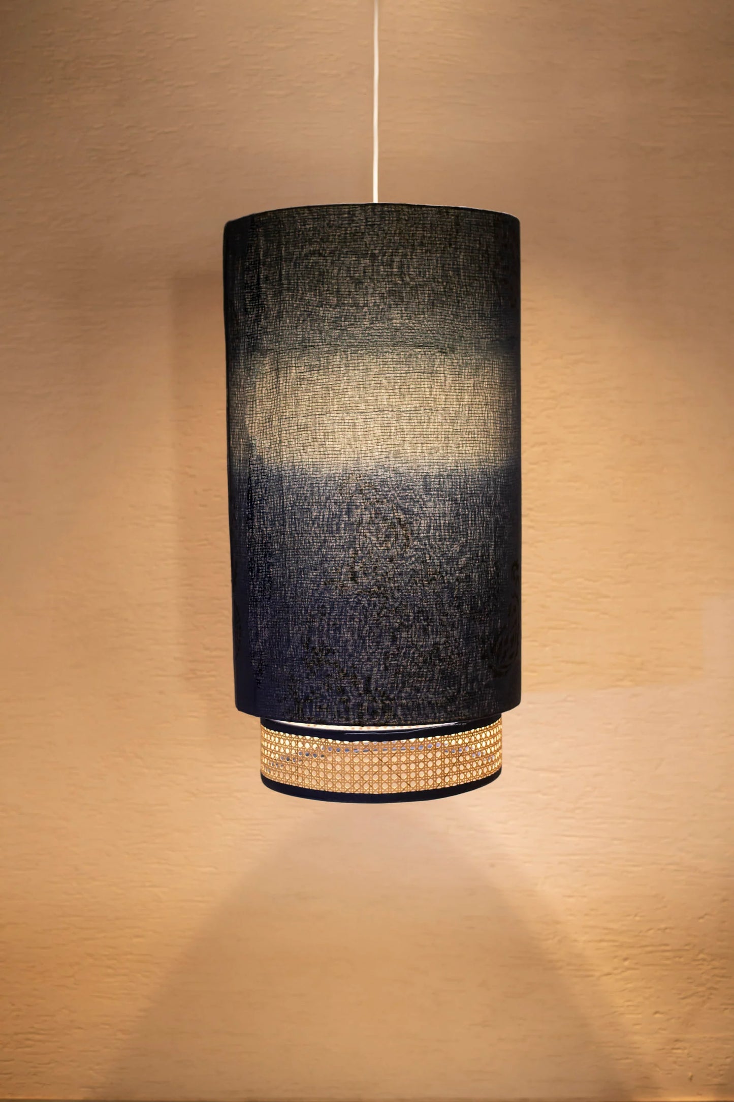 Blue Ombre Kantha Hanging Lamps