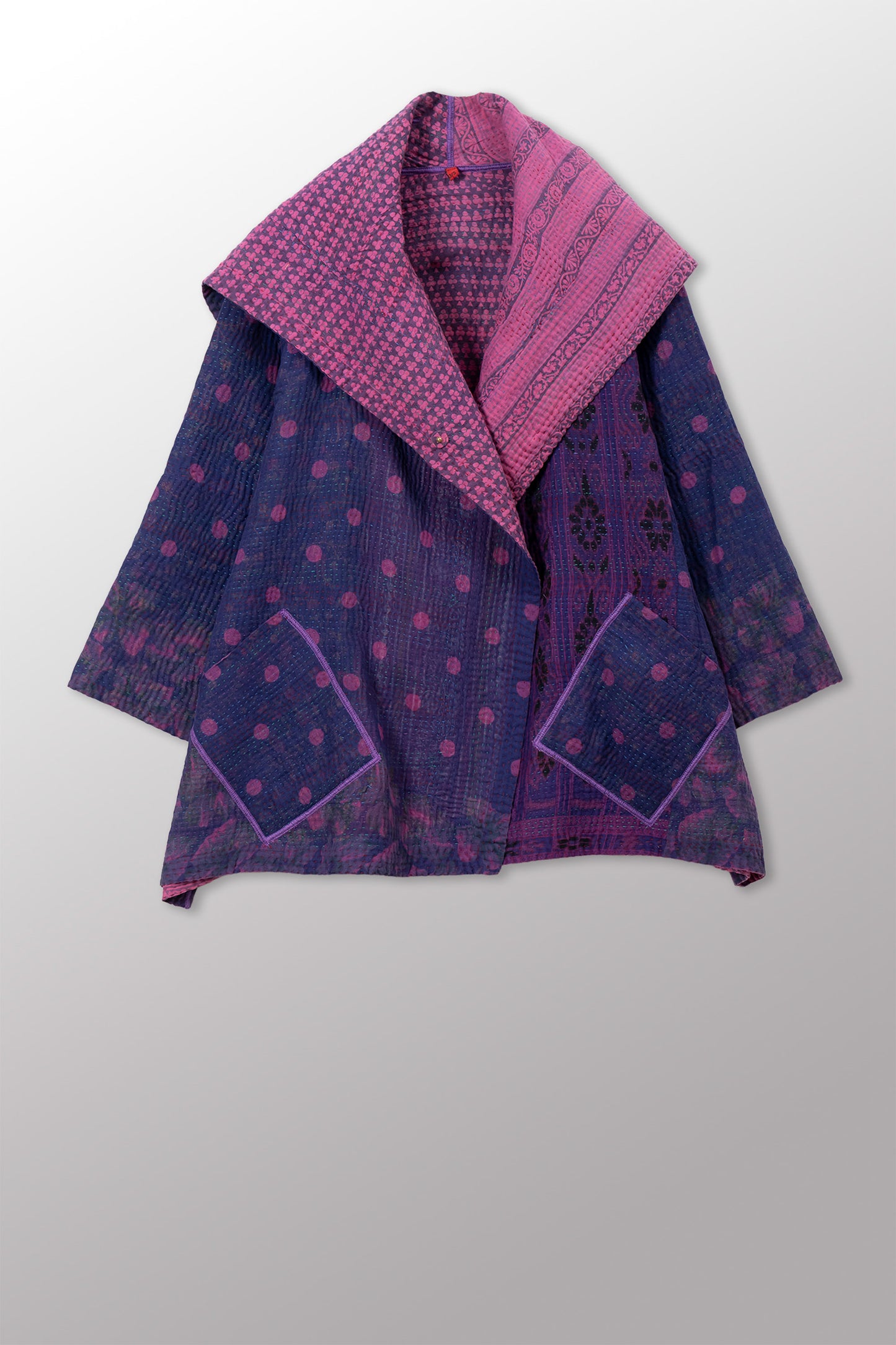 COTTON OVERDYE KANTHA FLARE JKT - ov4010-cfus010a -