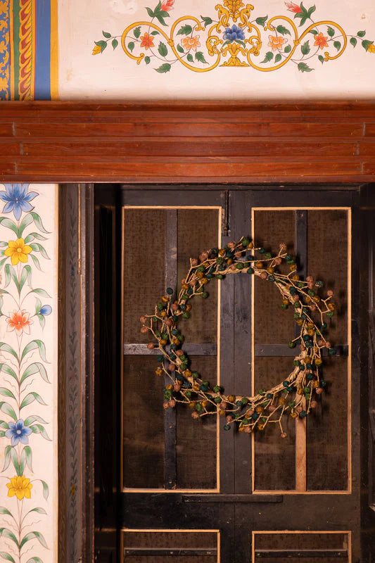 Prime Rose Kantha Wreath