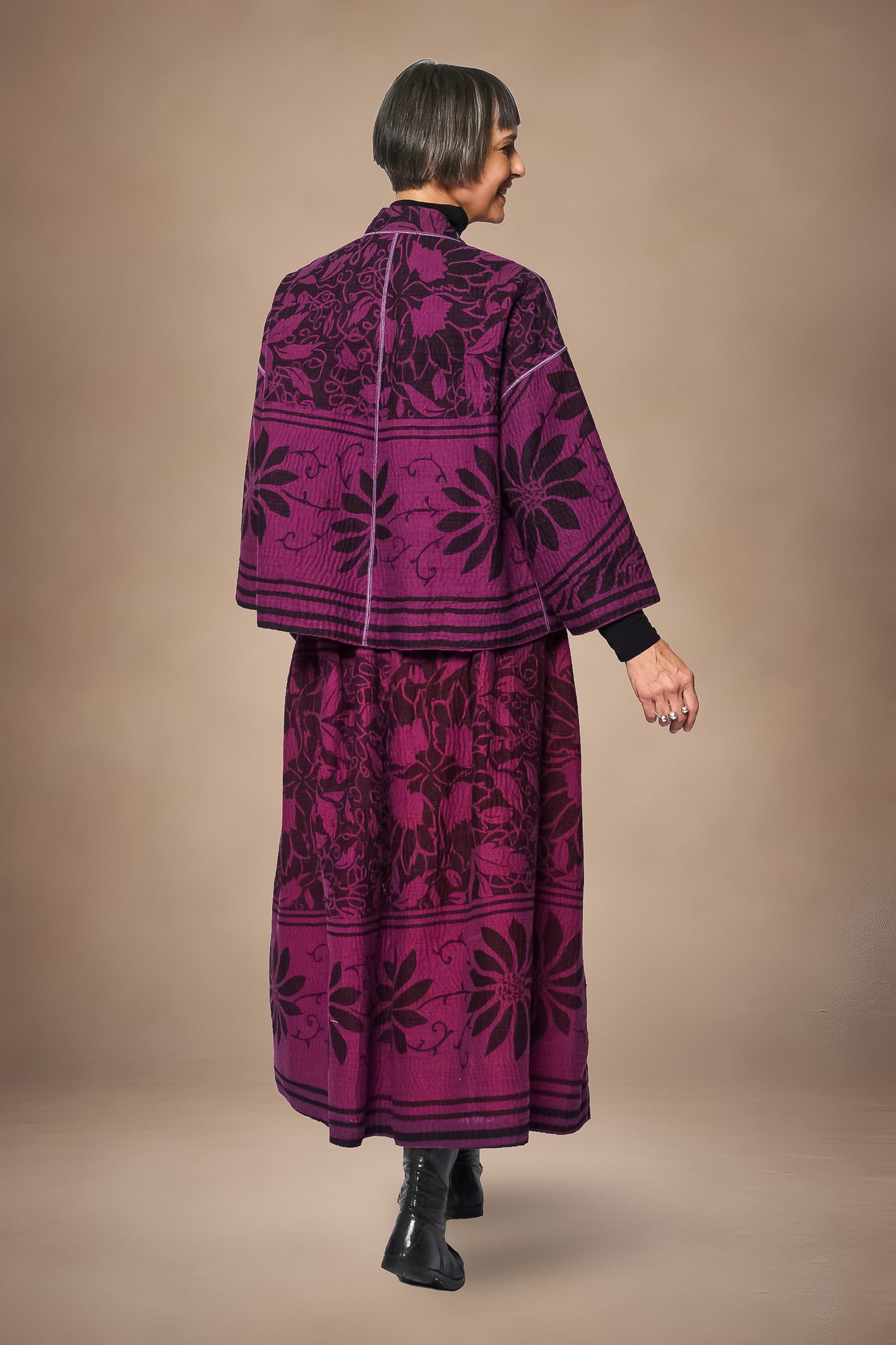 TUCKED GATHER SKIRT - oc4663-prp -