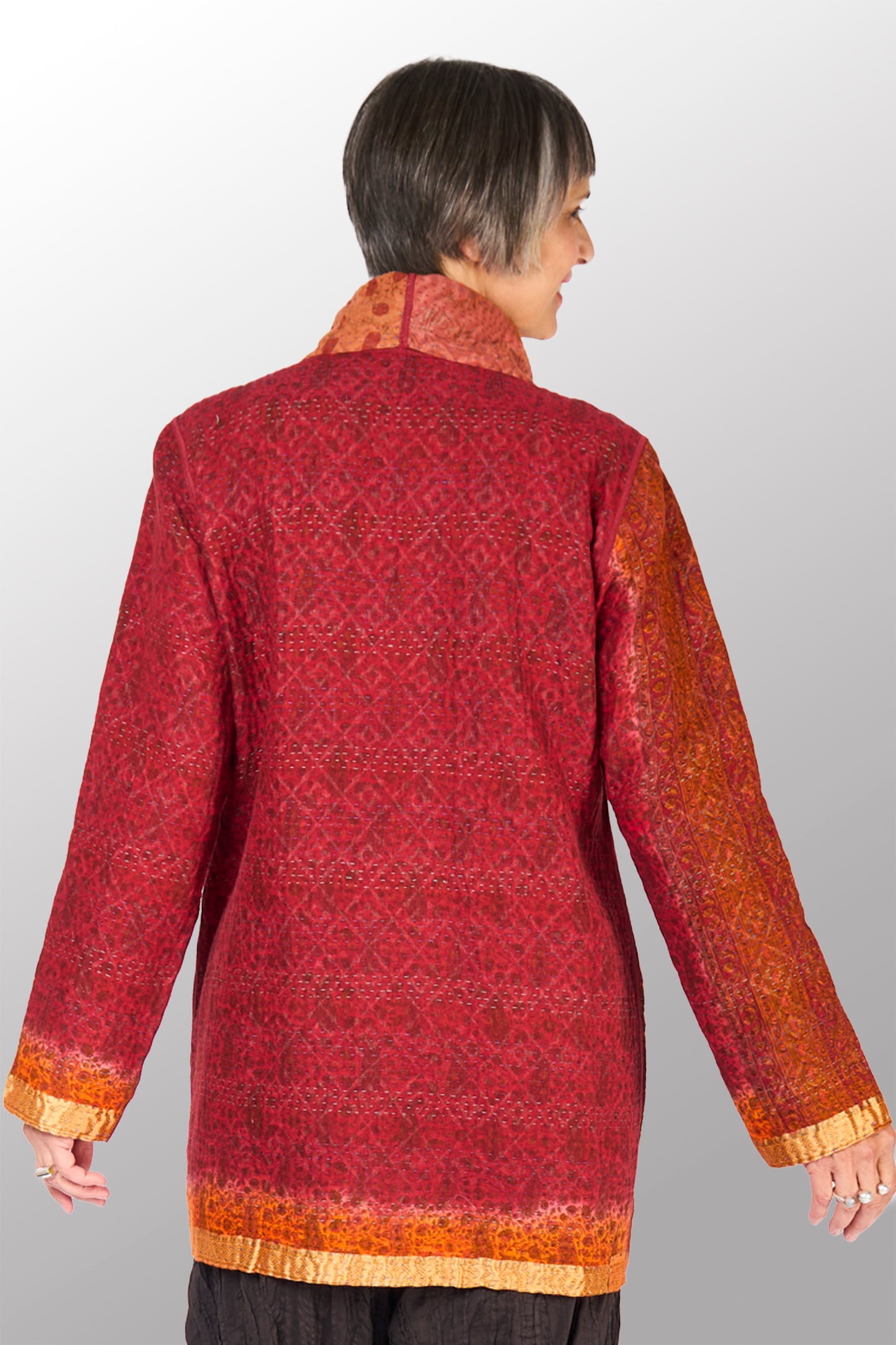 VINTAGE COTTON KANTHA POCKET JKT - cv4002-0223a -