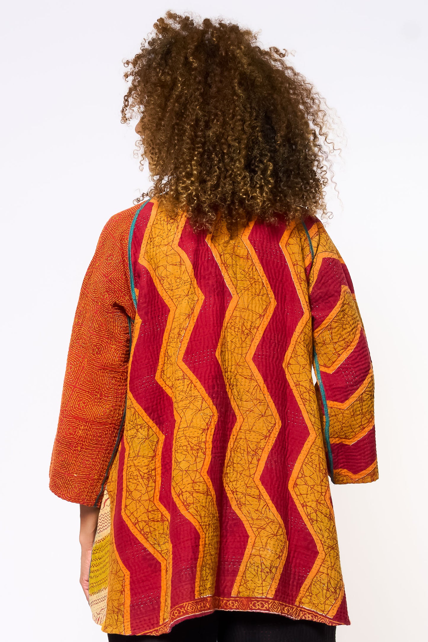 VINTAGE COTTON KANTHA KIMONO JKT - cv4004-0213a -