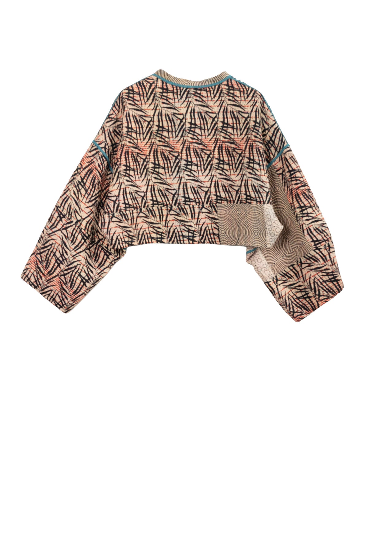 BO4090-CBLK007S @SOHO BAMBOO KANTHA SLEEVE JACKET