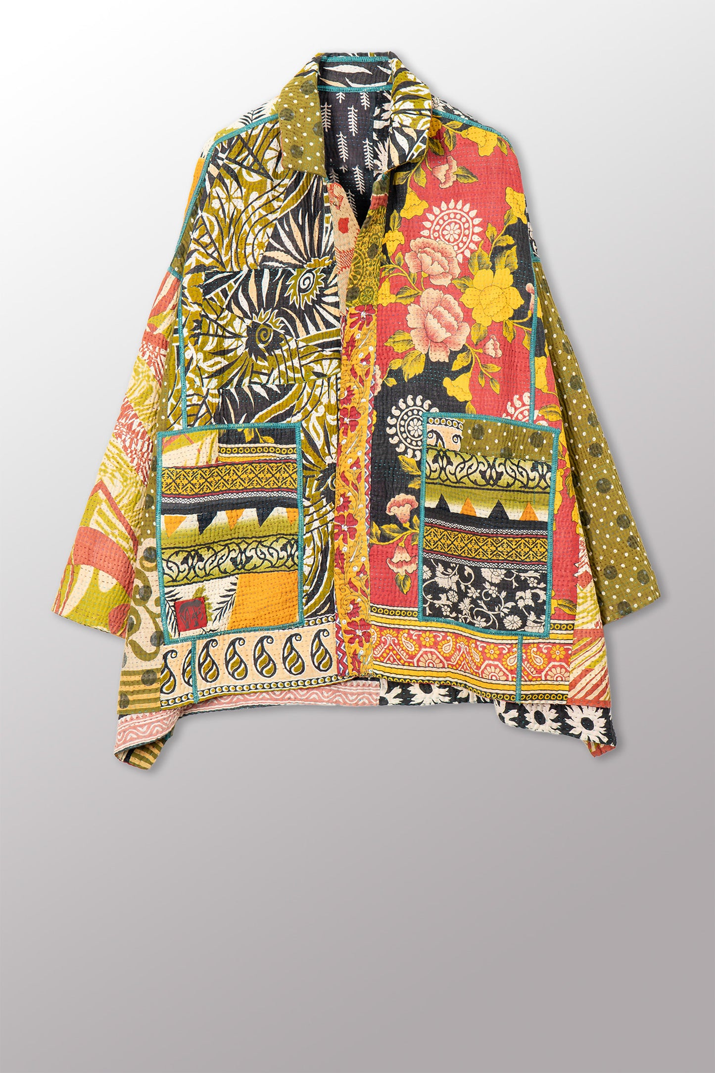 PUZZLE KANTHA OVERSIZED MINI COAT - pz4332-0001a -