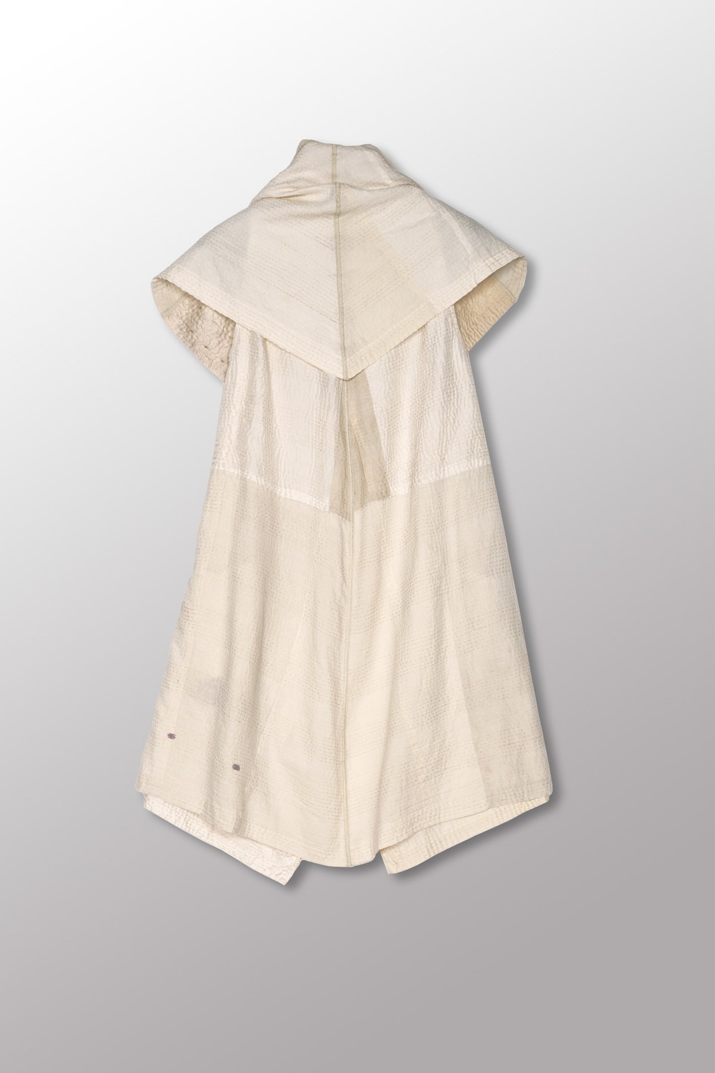 JAIPUR WHITE KANTHA CIRCULAR VEST - jw2201-ivy -