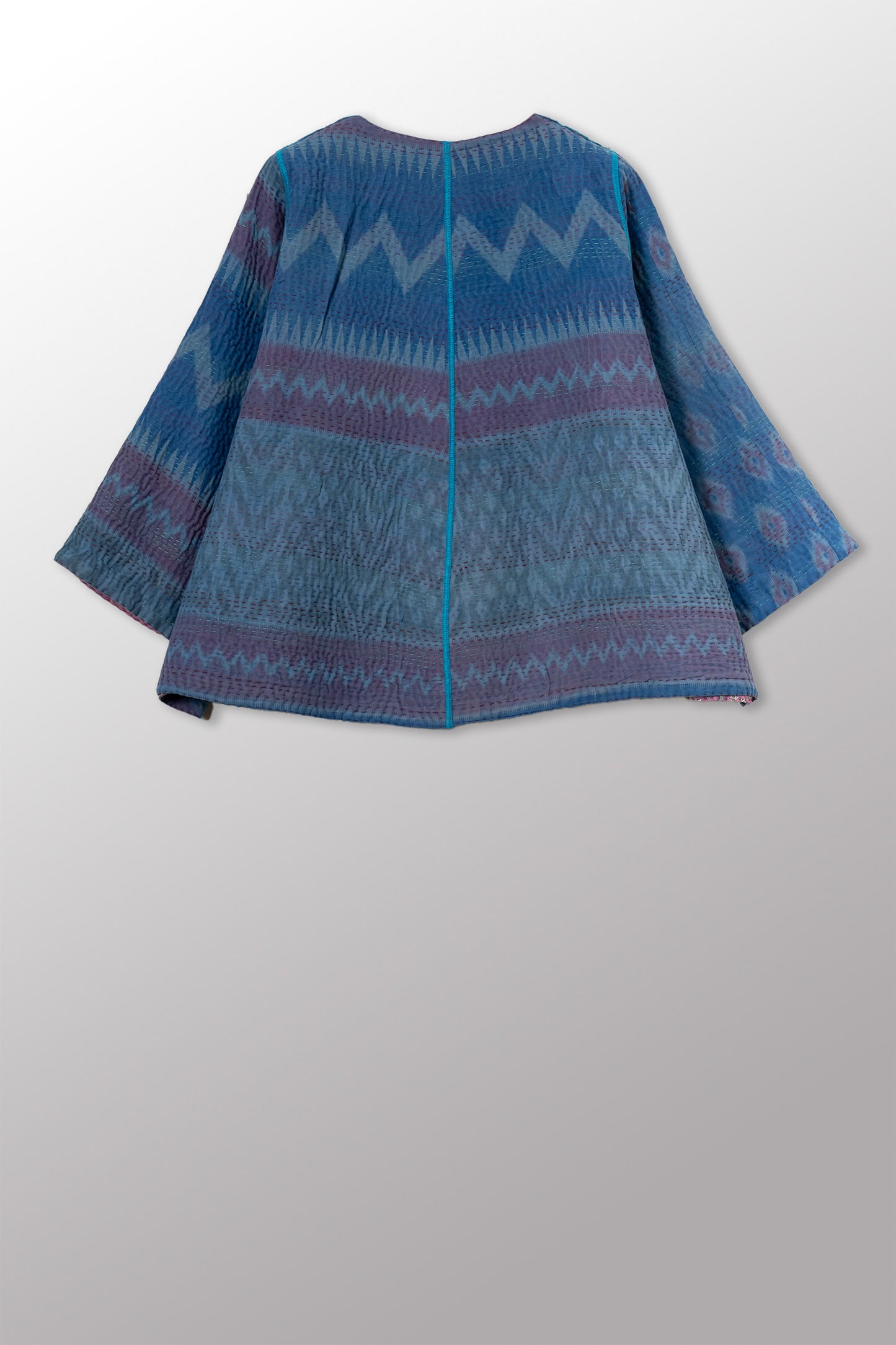 VINTAGE COTTON KANTHA BELL SHAPE JKT - cv4048-0053a -
