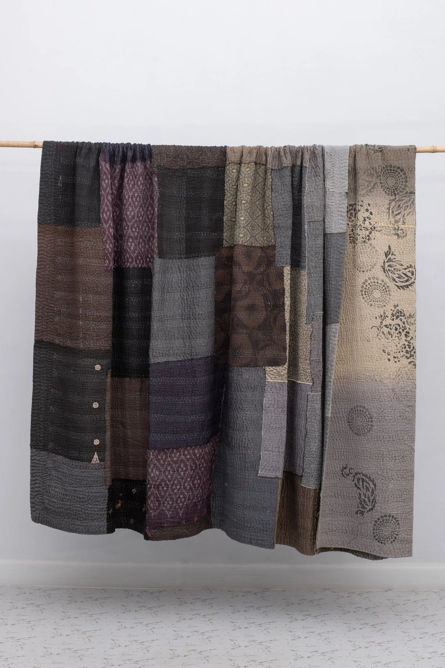 Ombre With Fray Patch Handmade Vintage Quilt - Yellowstone