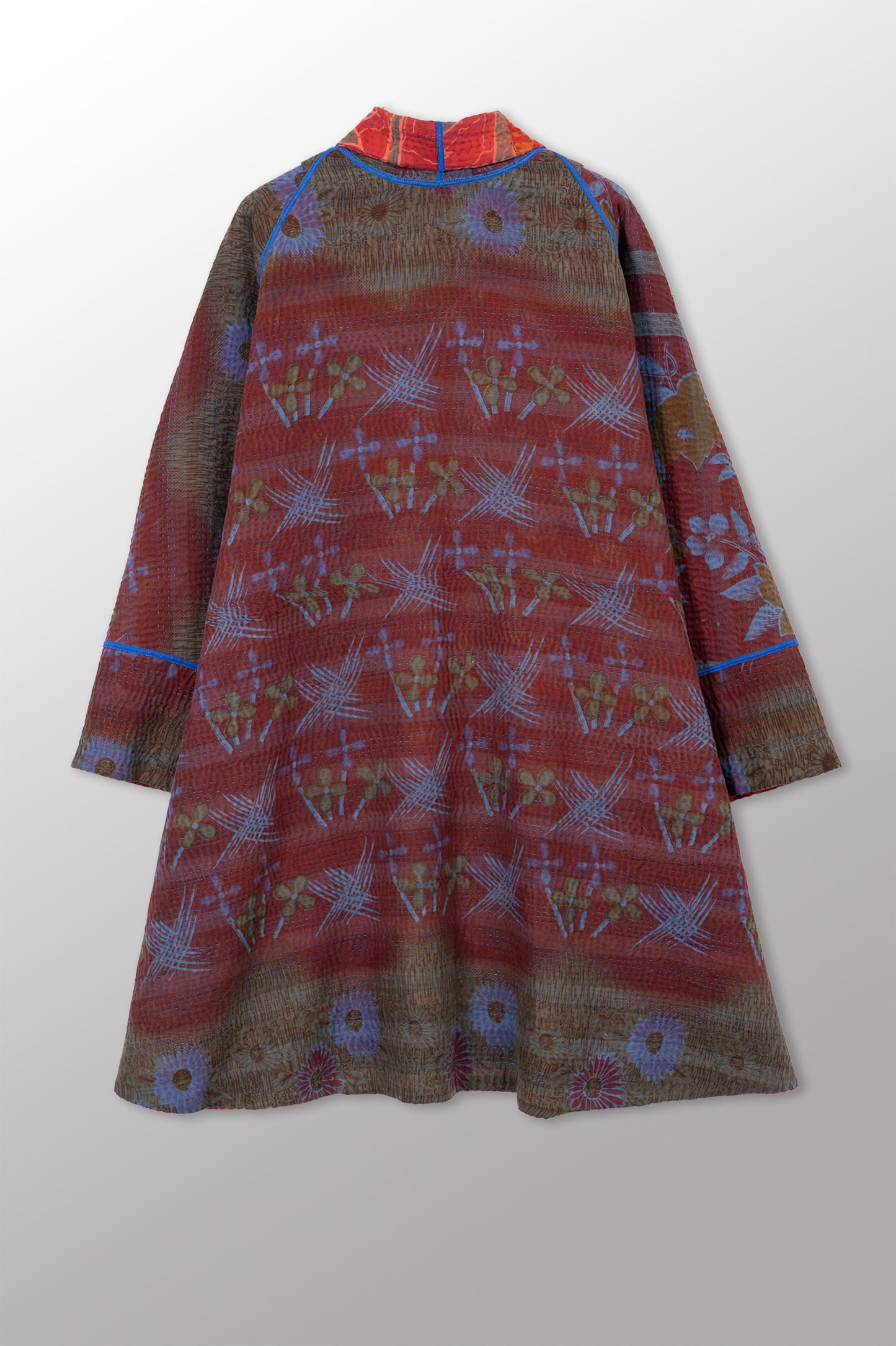 COTTON OVERDYE KANTHA KIMONO LONG JKT - ov4005-cblo001a -
