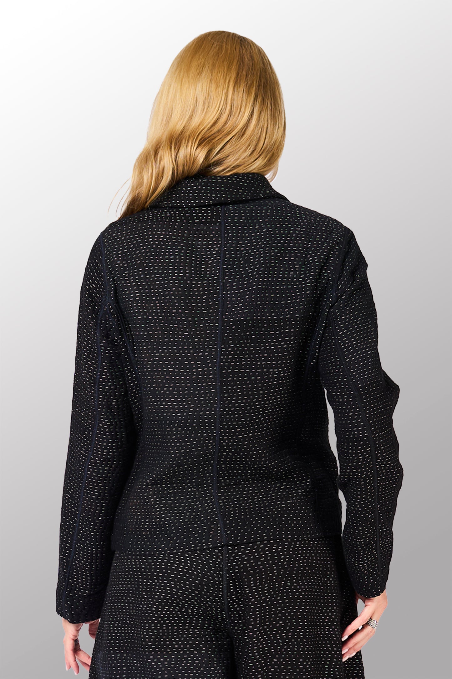 MUJI PATCH KANTHA CROPPED BASIC JACKET - mp4096-biy -