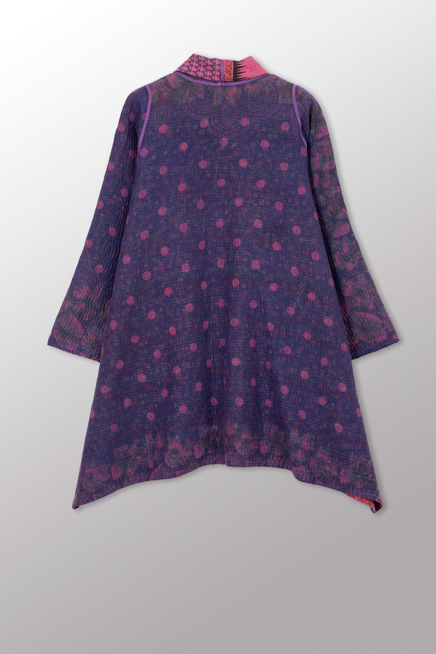 COTTON OVERDYE KANTHA A-LINE JKT - ov4003-cfus042a -