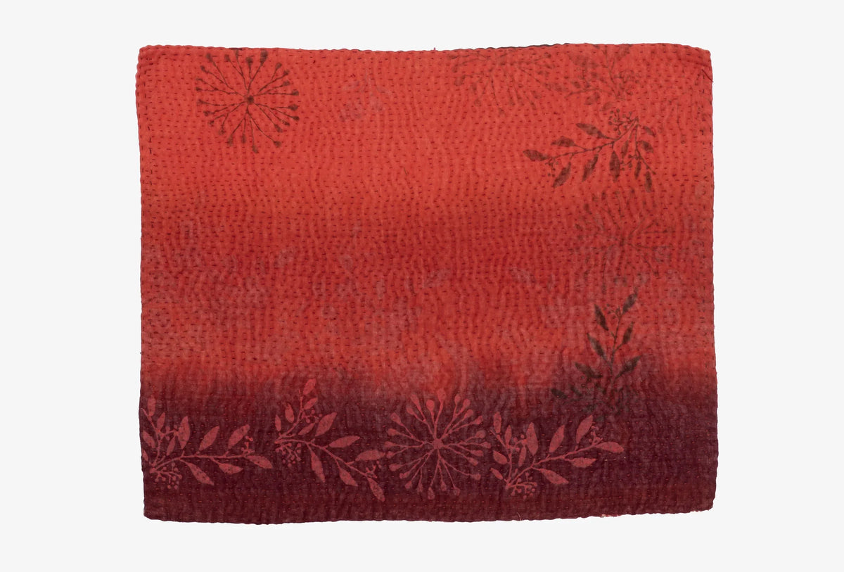 Ombre Patch Handmade Placemats -Orange (Set of 2)