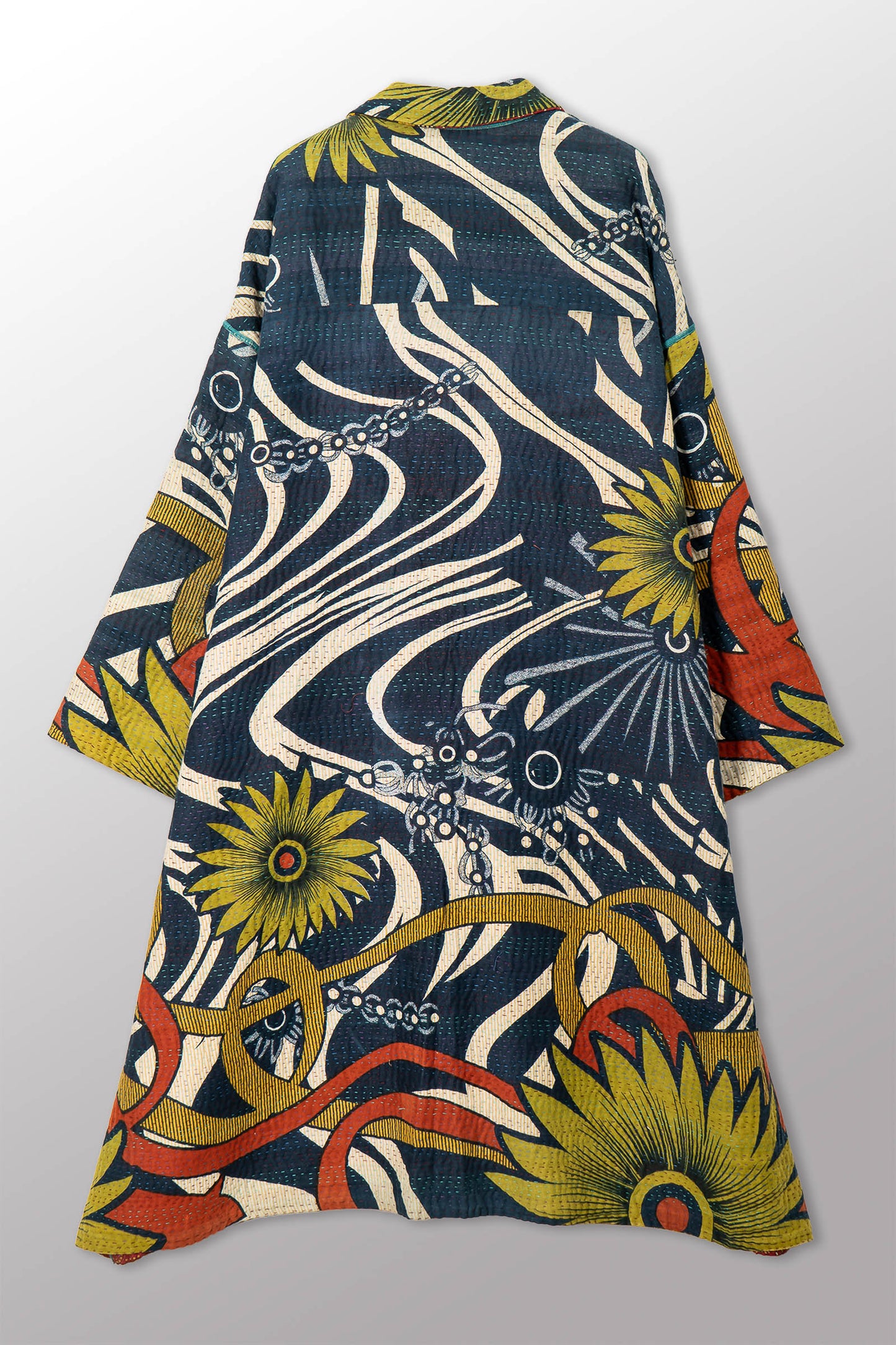 VINTAGE COTTON KANTHA NEW OVERSIZED COAT - cv4342-0013a -