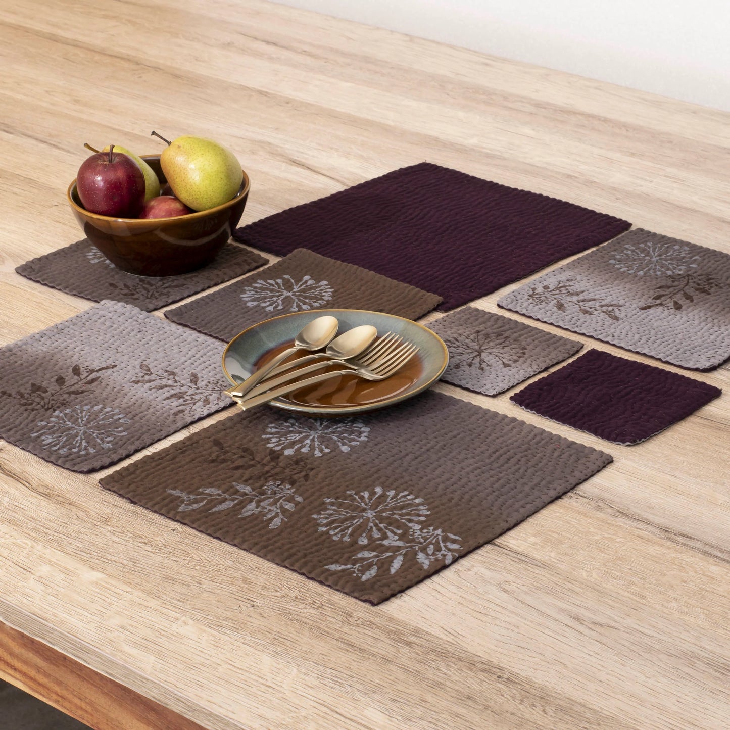 Ombre Handmade Coasters - Chocolate ( Set of 2)