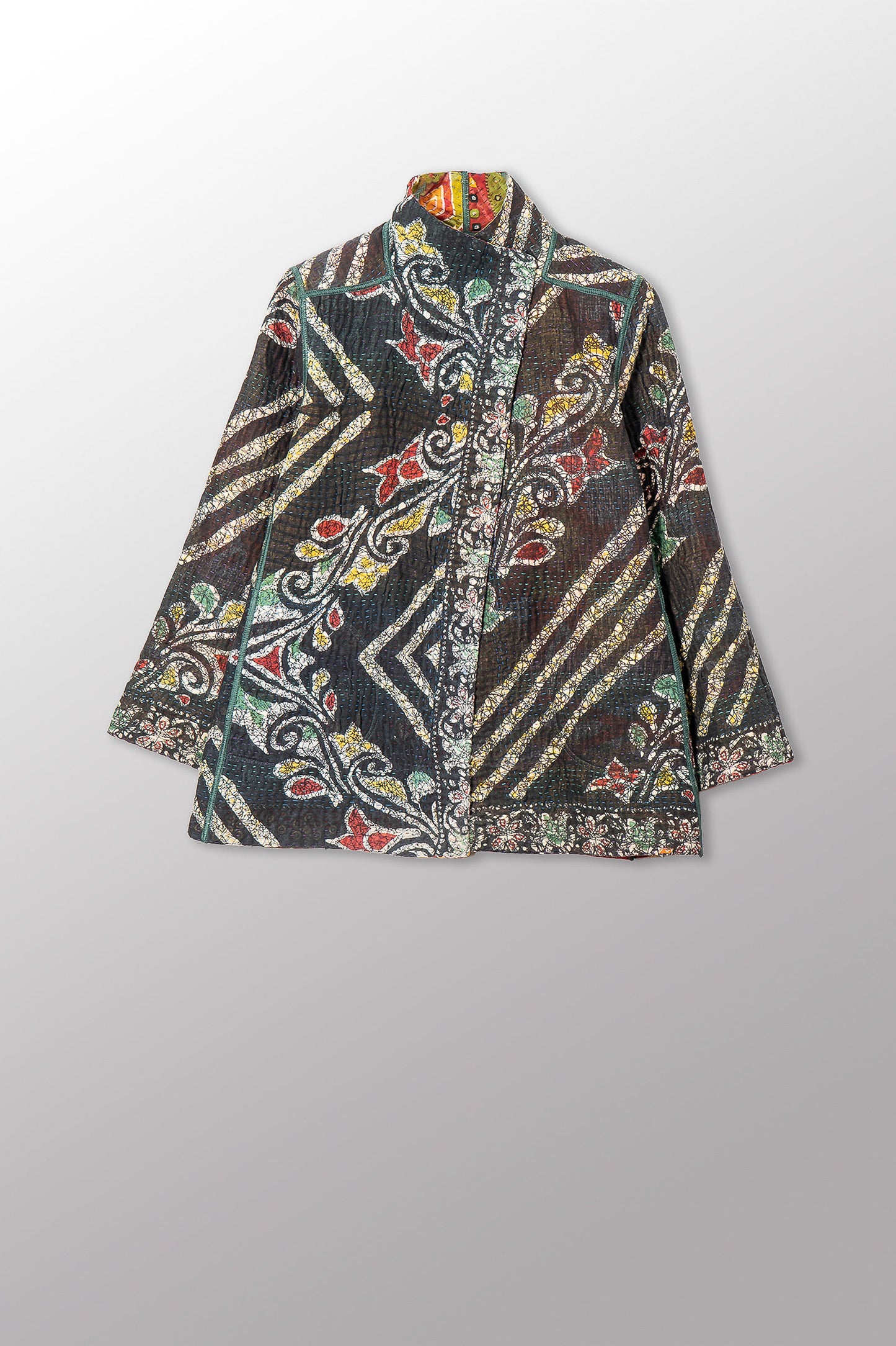 VINTAGE COTTON KANTHA SHORT JKT - cv4007-0344s -
