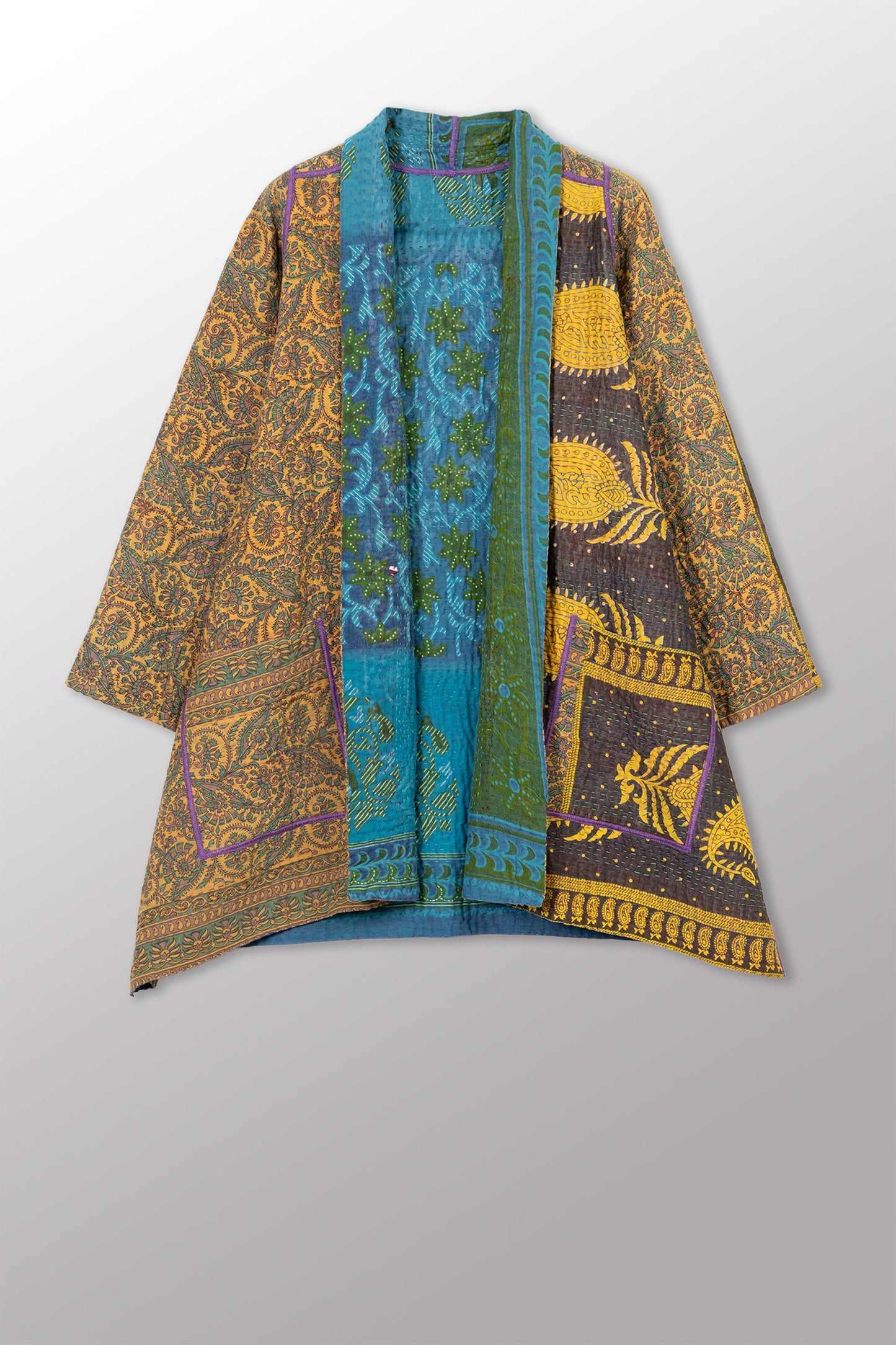 COTTON OVERDYE KANTHA A-LINE JKT - ov4003-ctuq004a -