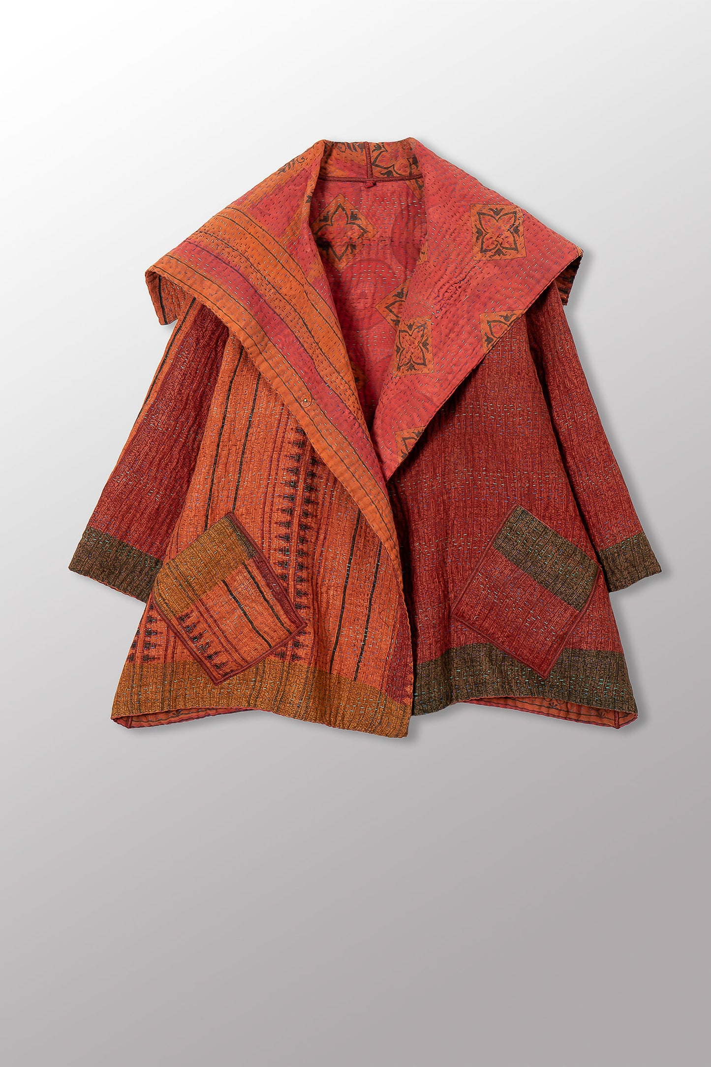 COTTON OVERDYE KANTHA FLARE JKT - ov4010-corg002a -