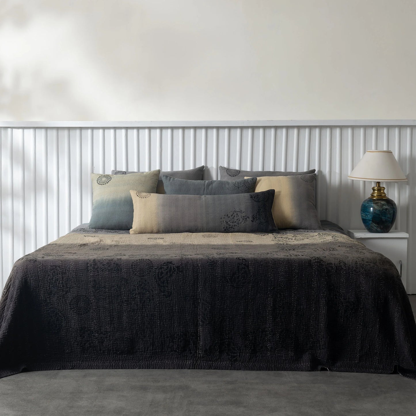 Ombre With Fray Patch Handmade Vintage Quilt - Yellowstone