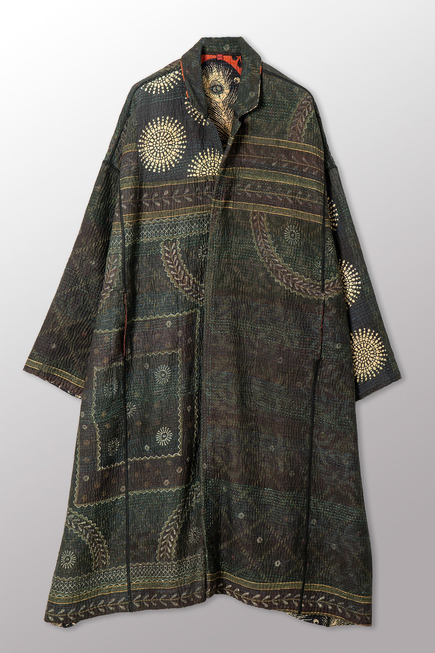 VINTAGE COTTON KANTHA NEW OVERSIZED COAT - cv4342-0012a -