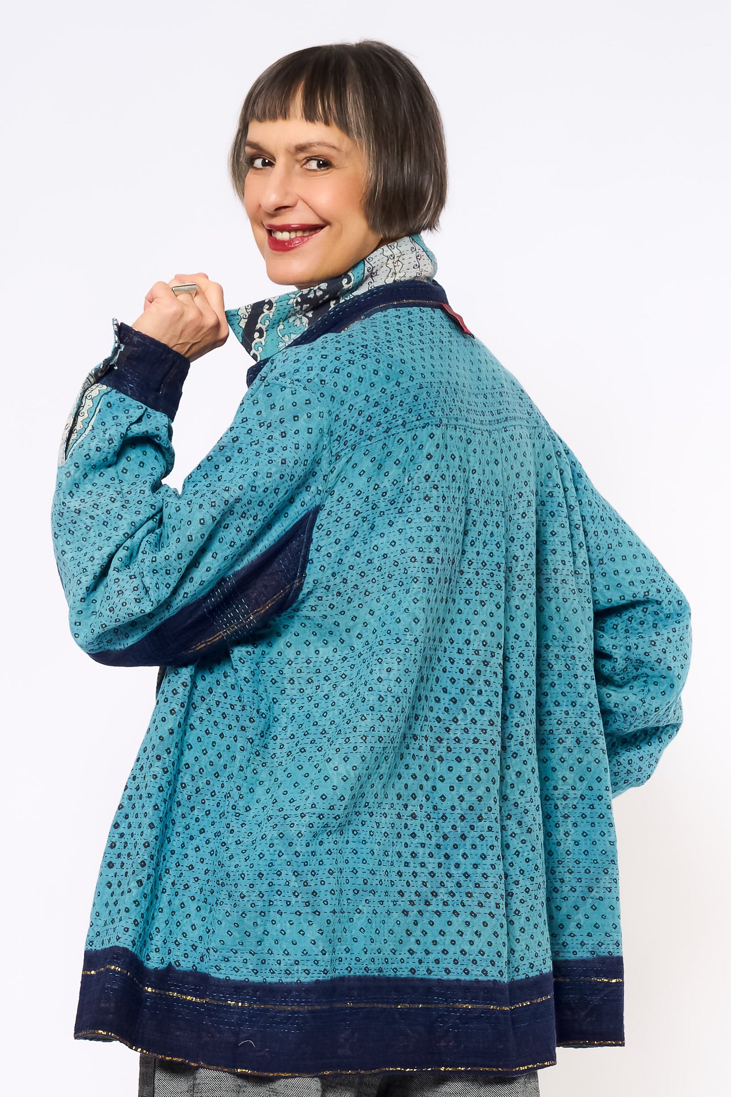 VINTAGE COTTON KANTHA UNI SHIRT - cv2557-0001m -