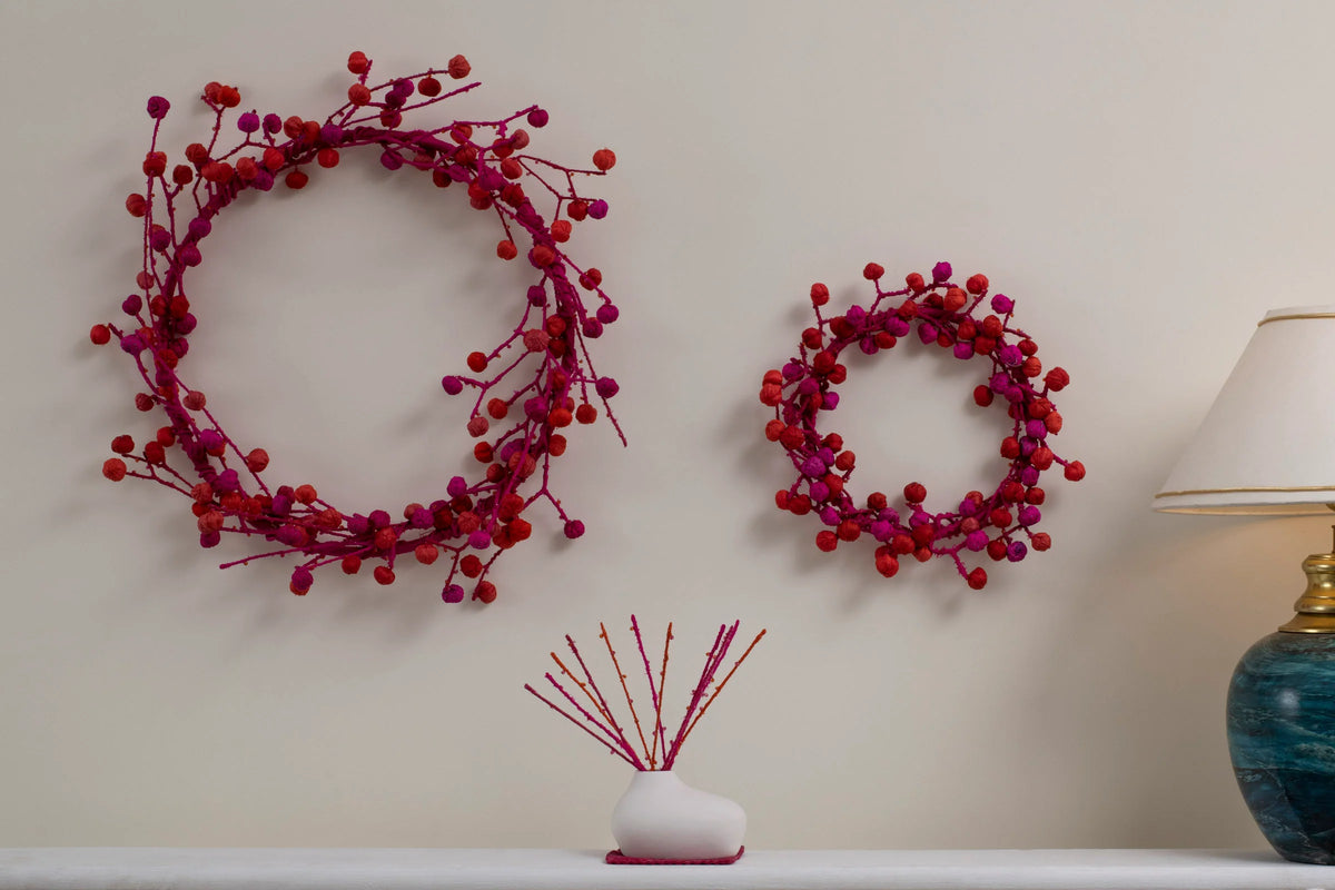 Prime Rose Kantha Wreath