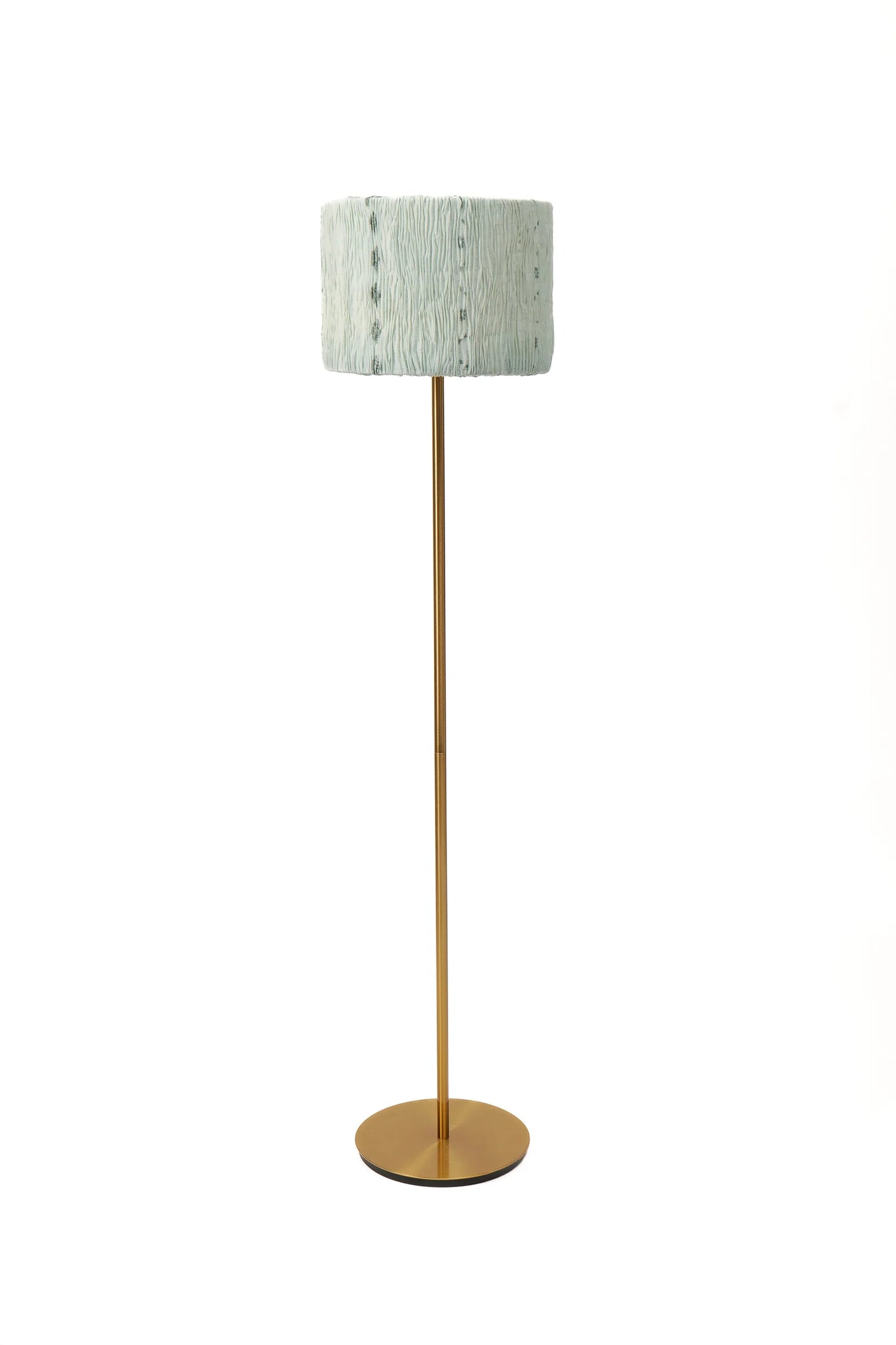 Sage Saree Pleated Blue - Floor Lampshade