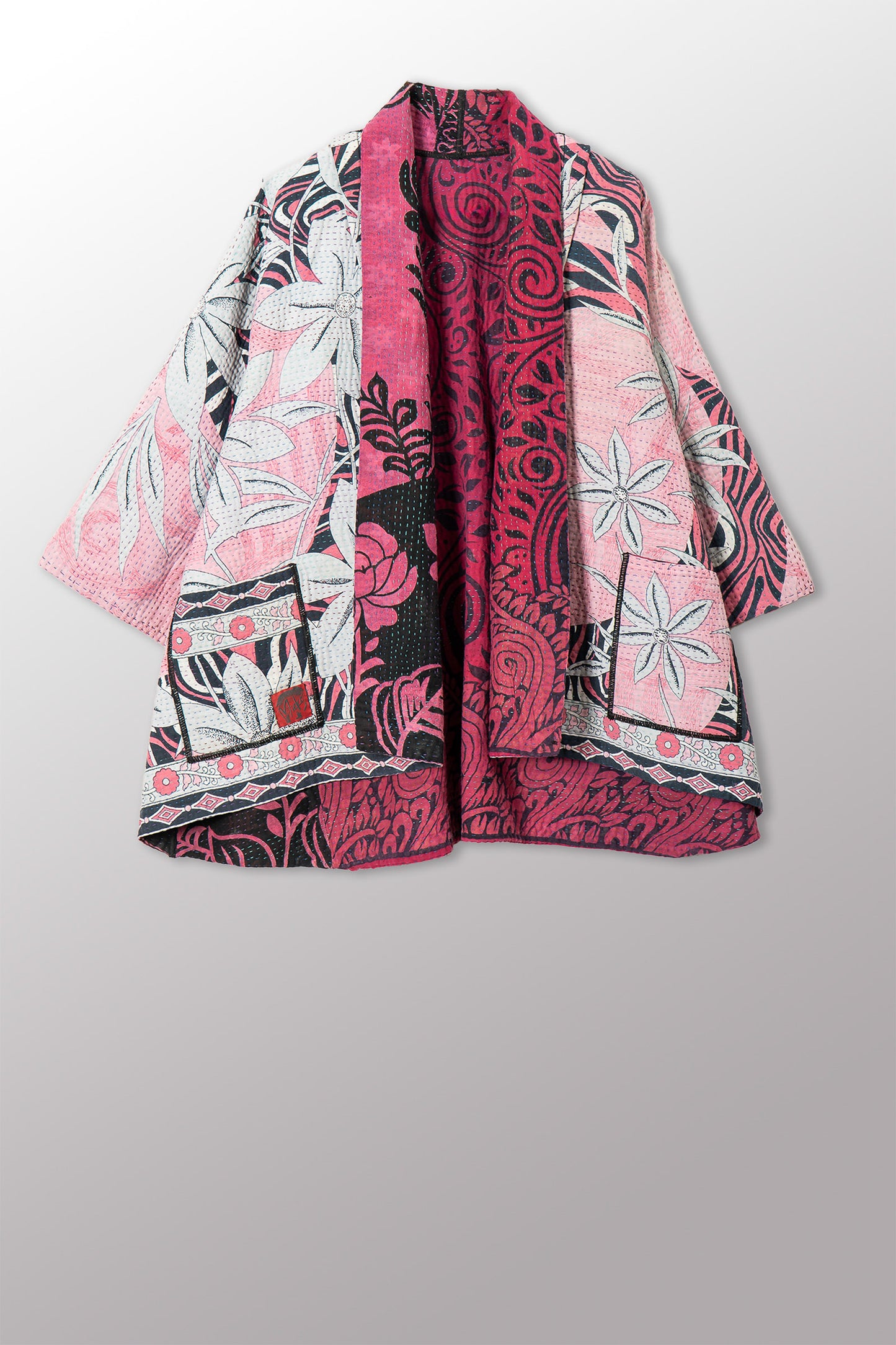 COTTON OVERDYE KANTHA KIMONO JKT - ov4004-cfus002a -