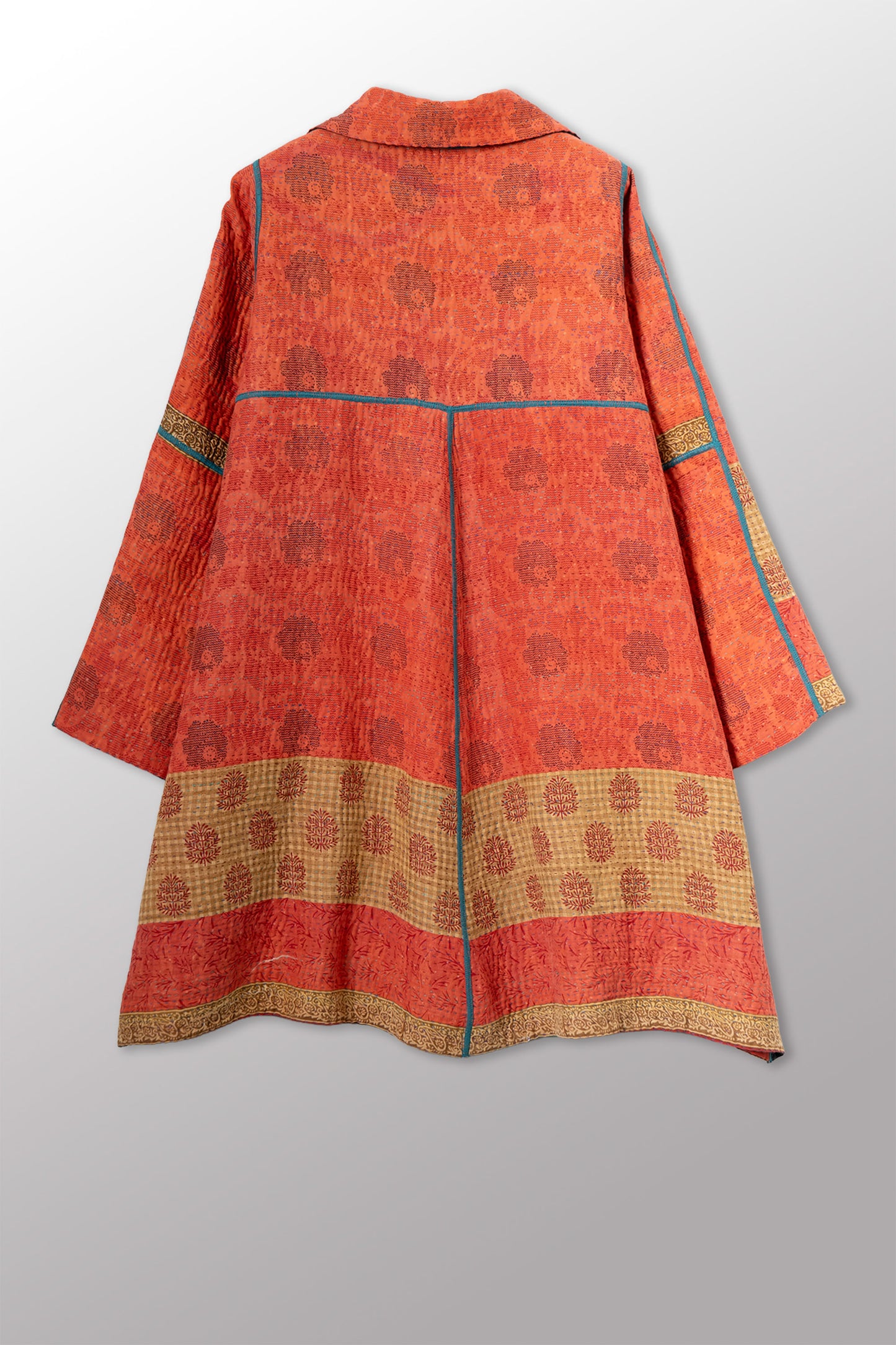 COTTON OVERDYE KANTHA A-LINE DUSTER - ov4311-corg002a -