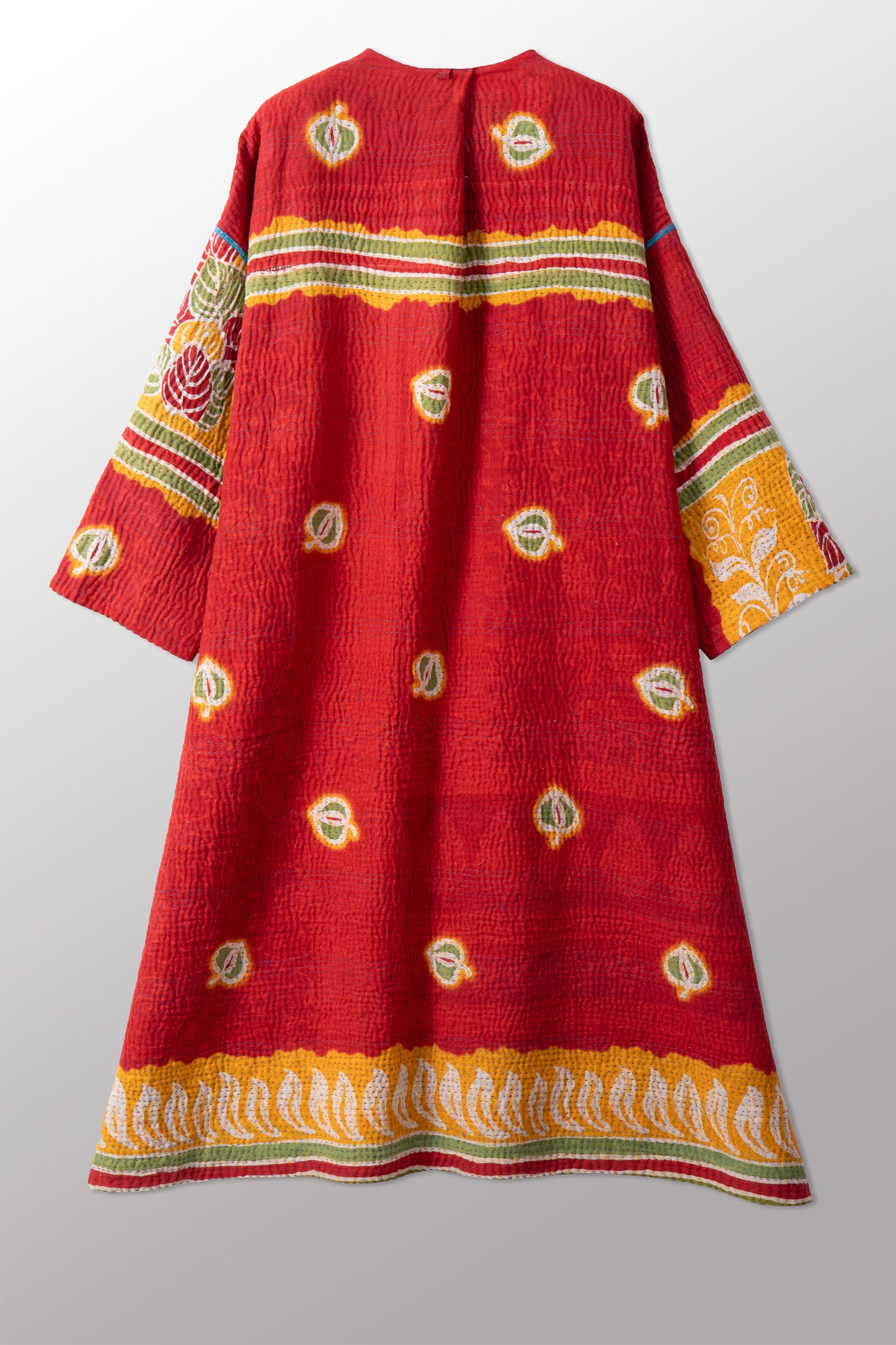 VINTAGE COTTON KANTHA LONG DUSTER - cv4328-0014a -