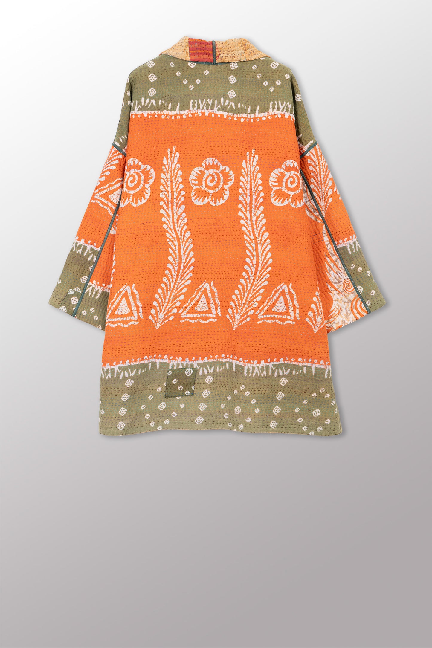 VINTAGE COTTON KANTHA HAORI JKT - cv4068-0028a -
