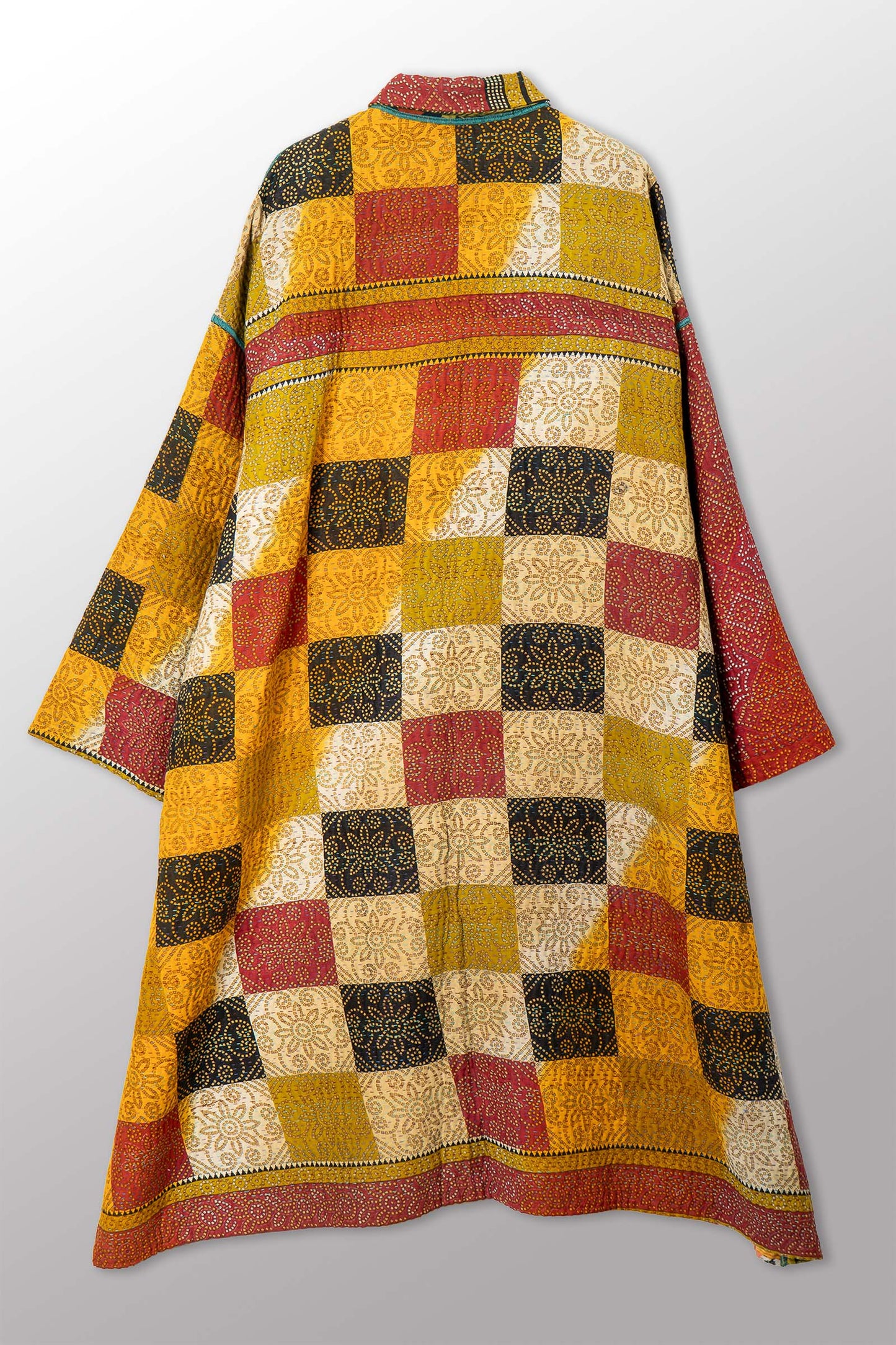 VINTAGE COTTON KANTHA NEW OVERSIZED COAT - cv4342-0013a -
