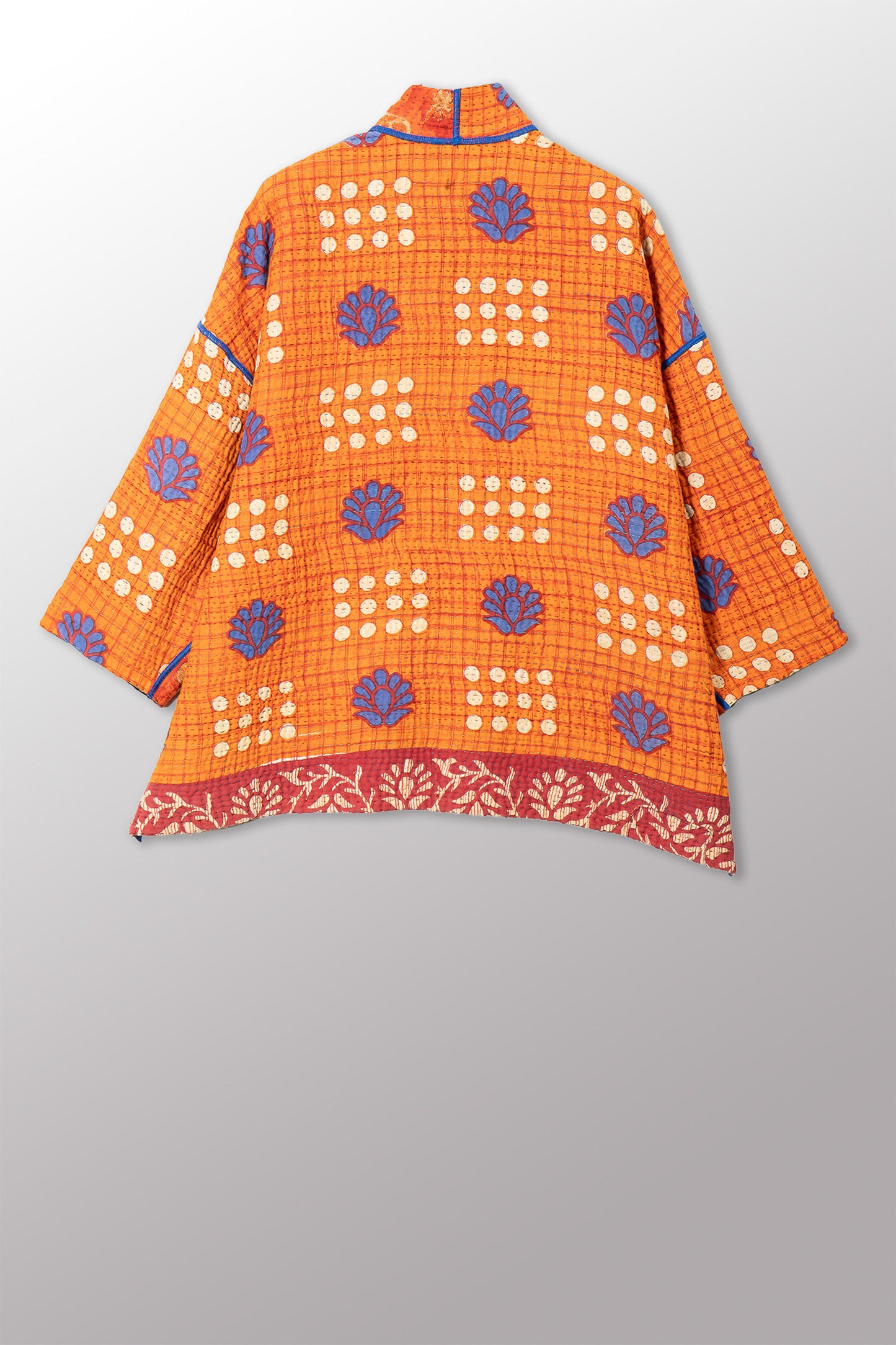 VINTAGE COTTON KANTHA MINI KIMONO JKT - cv4055-0055a -