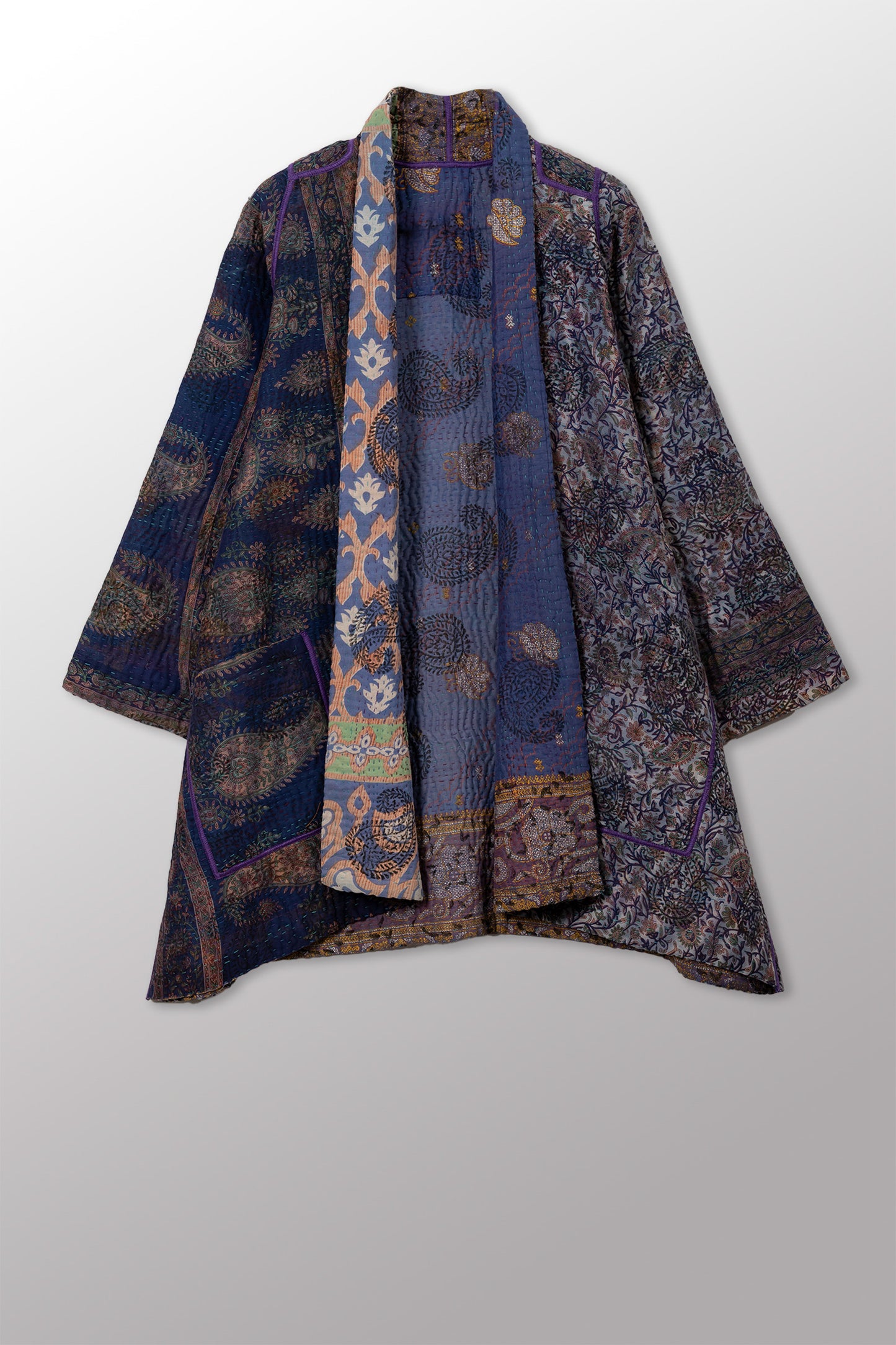 VINTAGE COTTON KANTHA A-LINE JKT - cv4003-0463a -