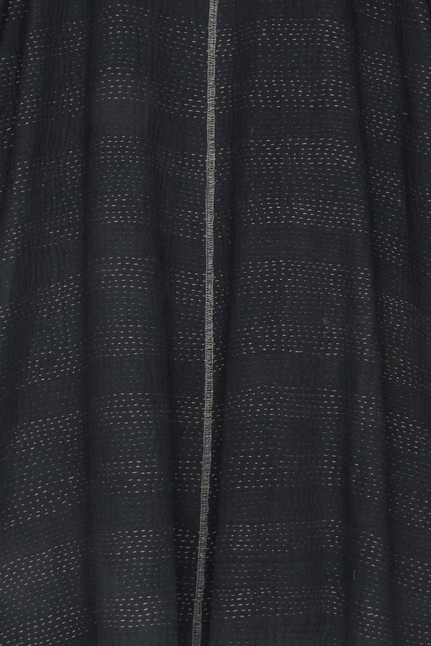 TWO TONE PATCH KANTHA LONG LINE JACKET - tn4059-blk -
