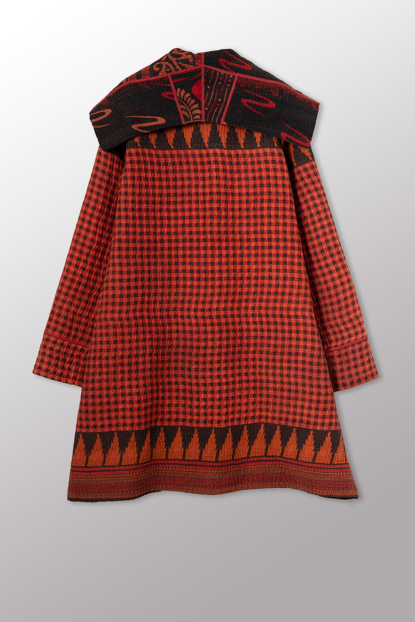 COTTON OVERDYE KANTHA POCKET MEDIUM COAT - ov4316-corg001m -