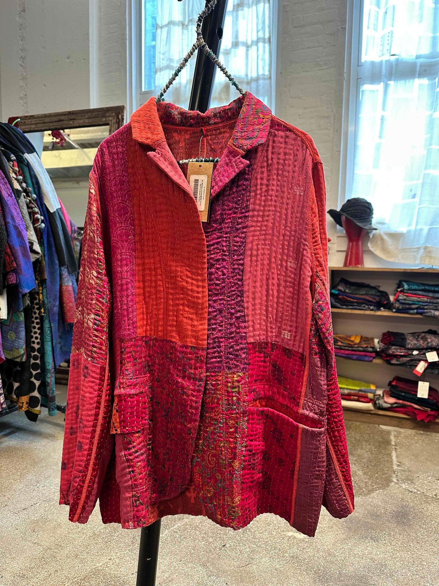 BBB PATCH KANTHA BASIC JACKET - bl-bbb4052-pik -