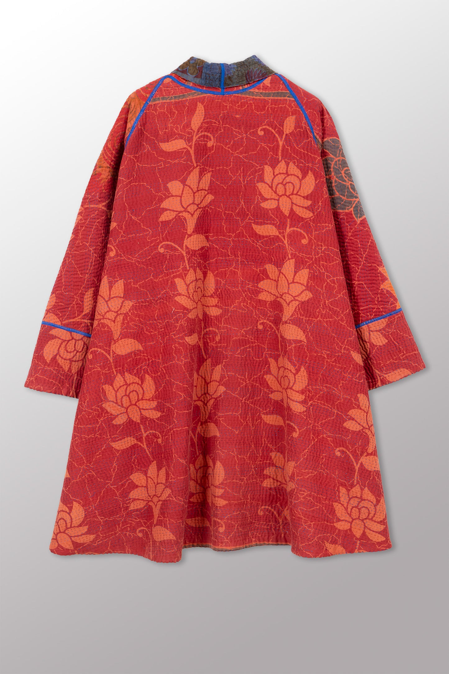 COTTON OVERDYE KANTHA KIMONO LONG JKT - ov4005-cblo001a -