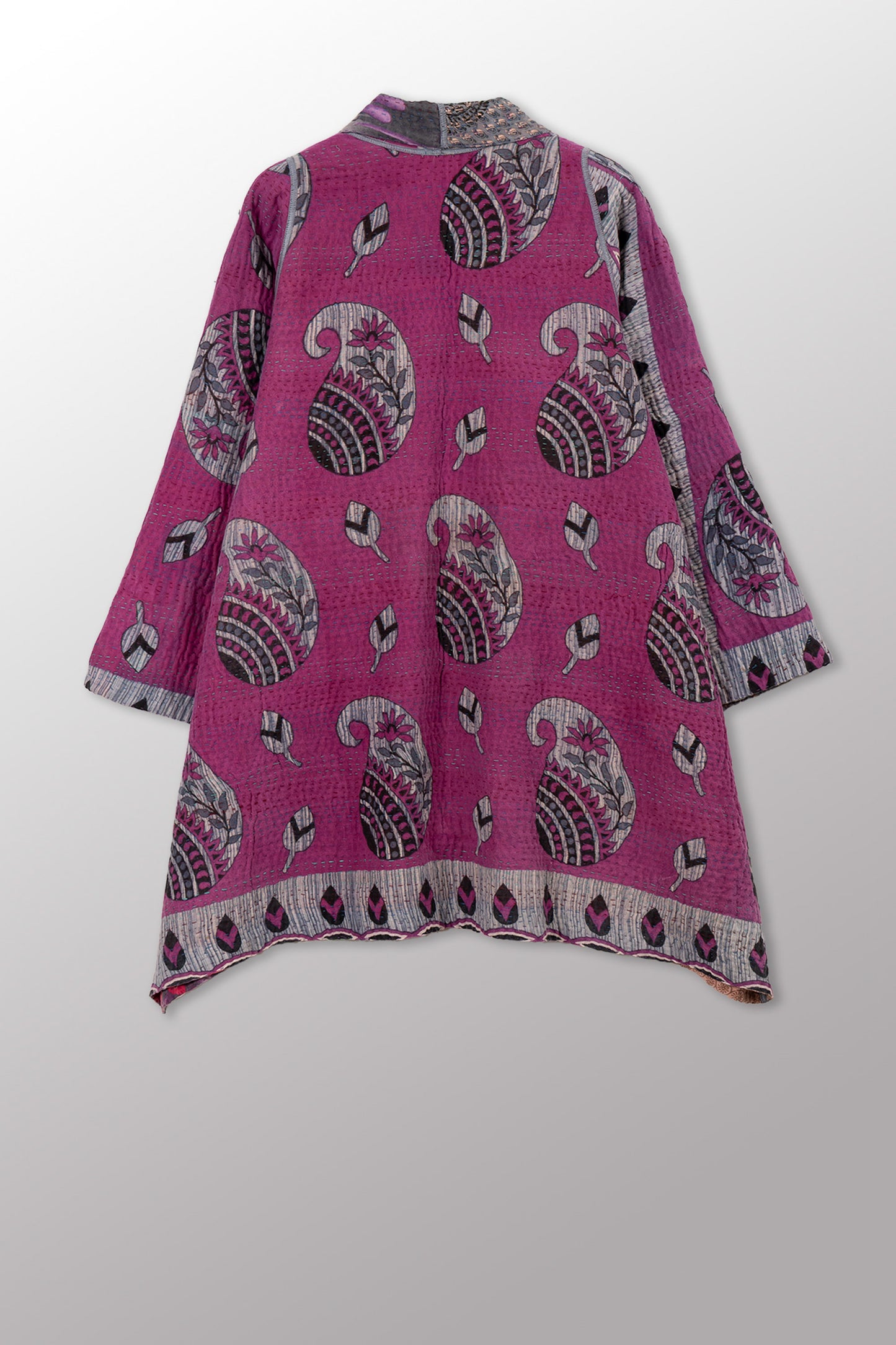 VINTAGE COTTON KANTHA A-LINE JKT - cv4003-0475a -