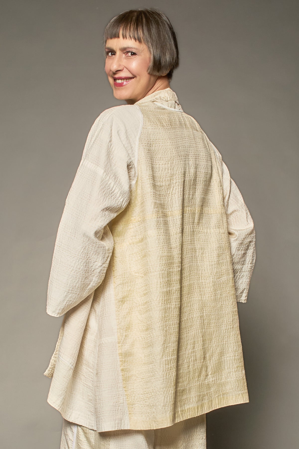 JAIPUR WHITE KANTHA A-LINE JKT - jw2003-ivy -