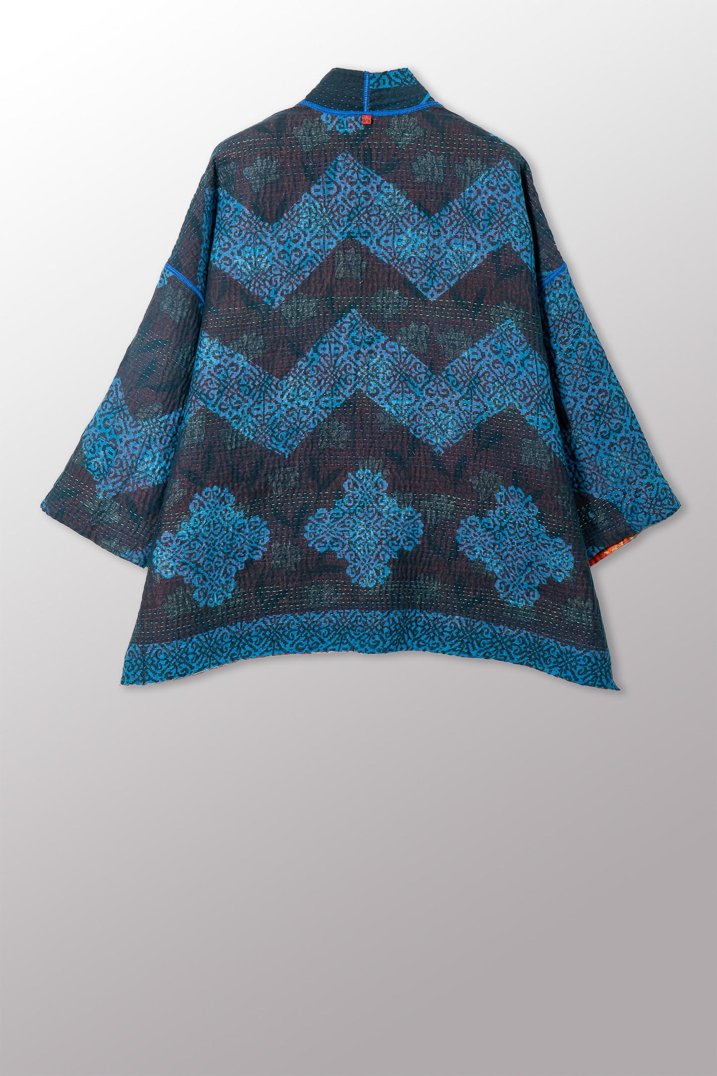 VINTAGE COTTON KANTHA MINI KIMONO JKT - cv4055-0055a -