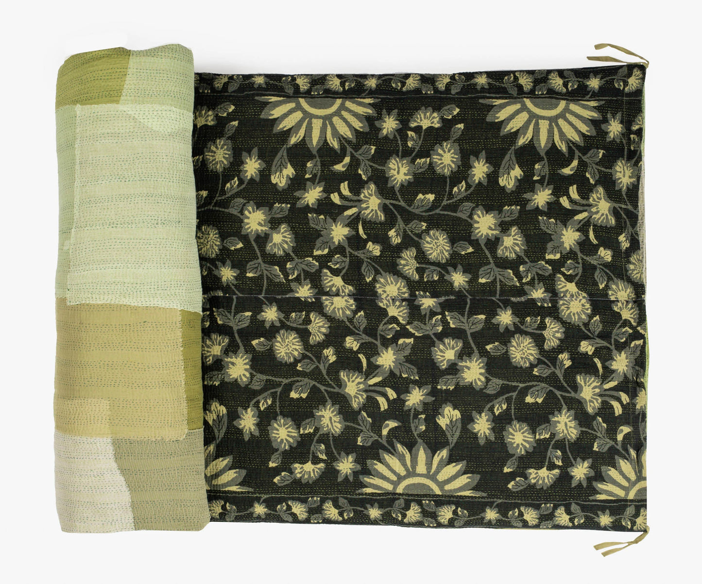 Mosaic Fray Handmade Vintage Kantha Day Bed Mattress Cover -Carrots