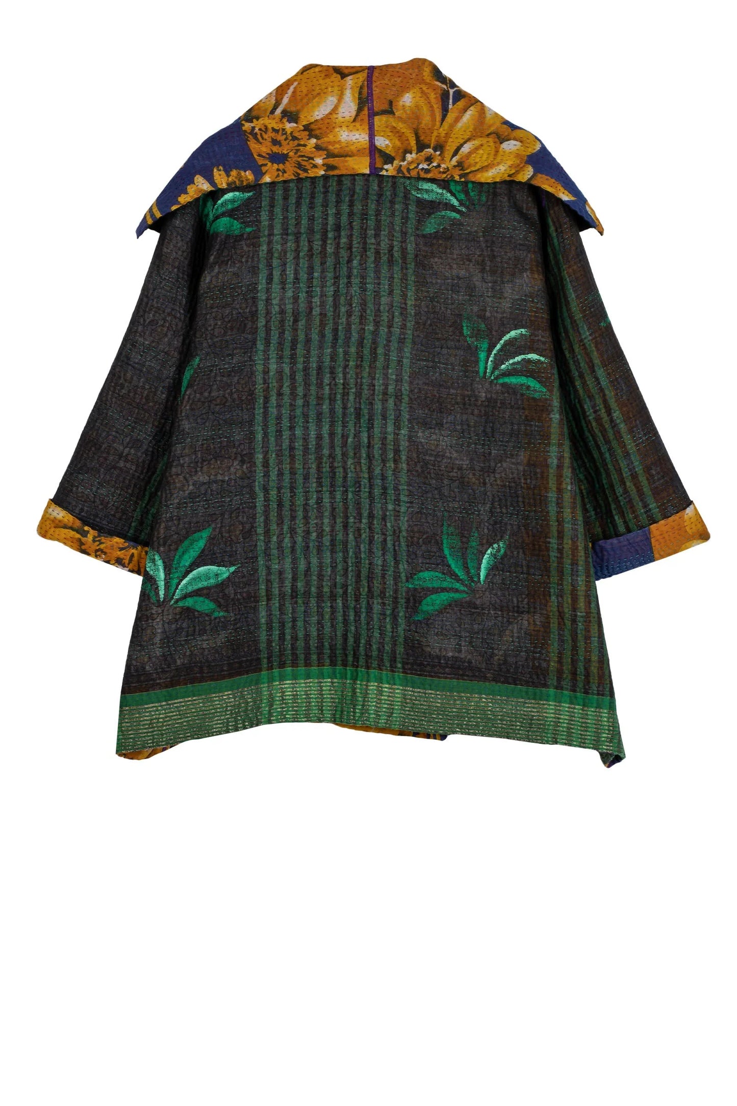 VINTAGE COTTON KANTHA FLARE JKT - cv4010-0002a -