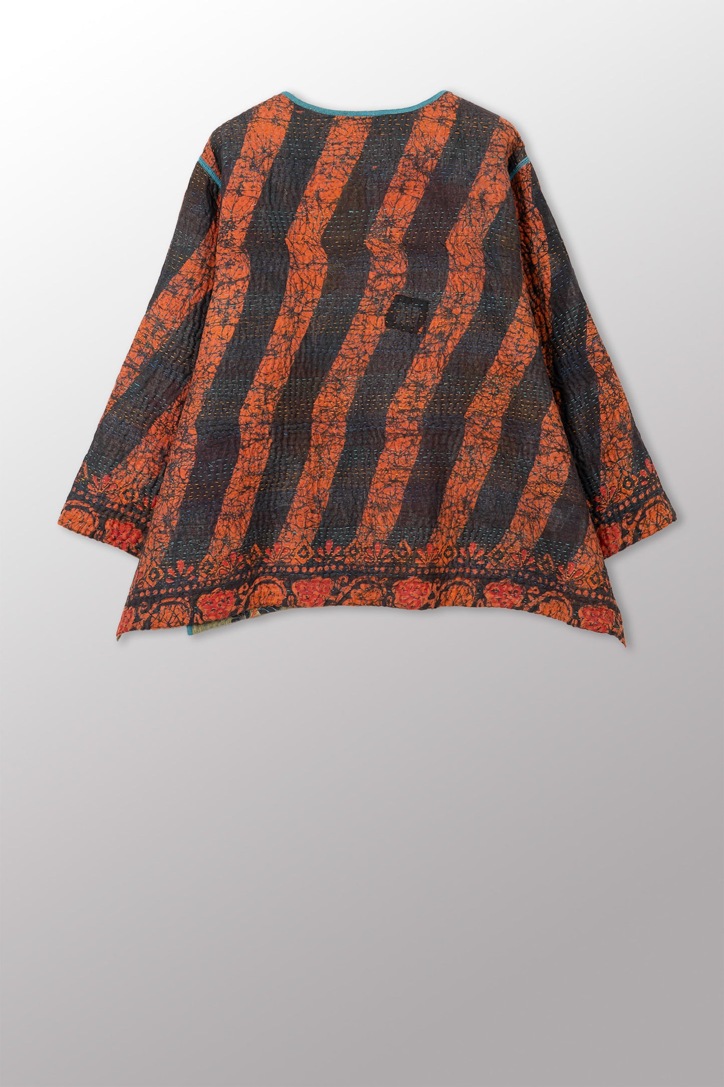 VINTAGE COTTON KANTHA A-LINE SHORT JKT - cv4019-0023a -