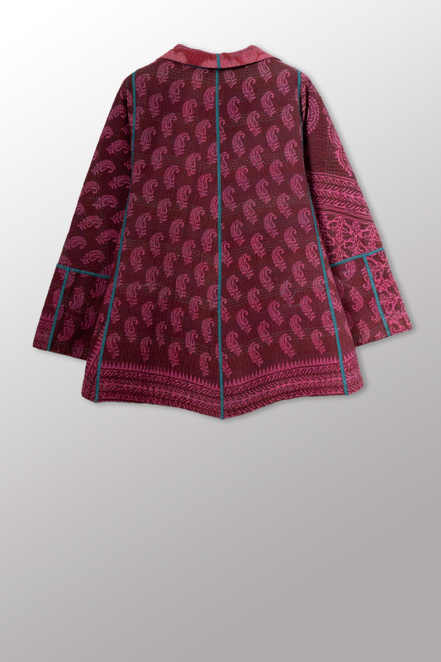 COTTON OVERDYE KANTHA FLARE SHORT JKT - ov4011-cpik001m -