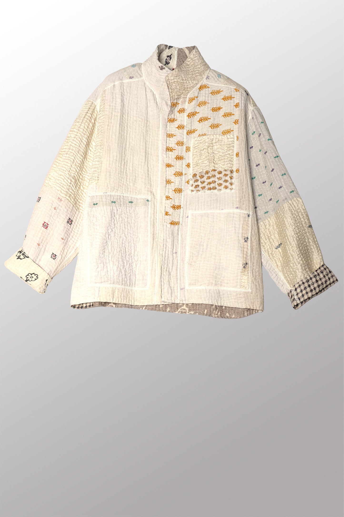 BBB PATCH KANTHA MEN'S BLOUSON - bl-bbb4040-ivy -