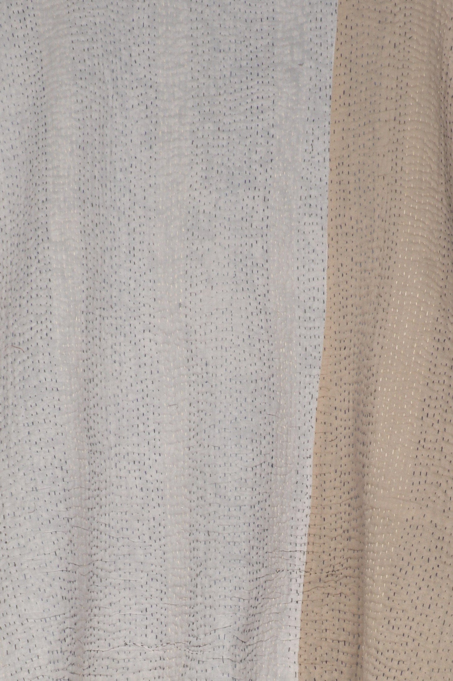 COTTON STRIPE PATCH KANTHA BIG POCKET JACKET - cs4057-grn -