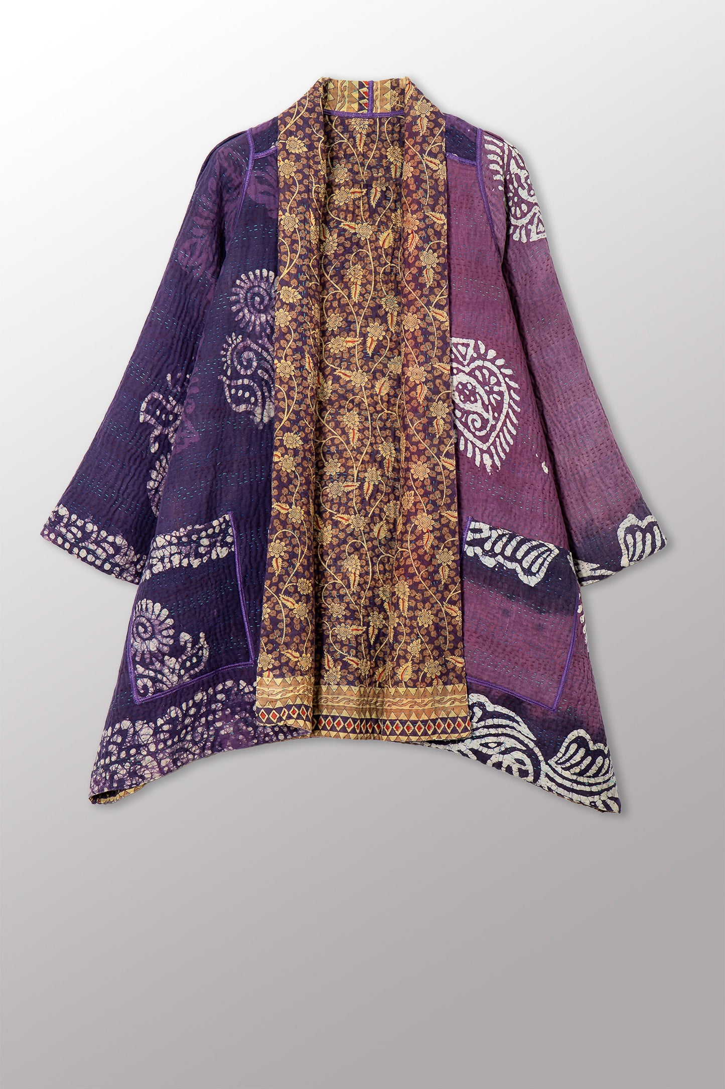 VINTAGE COTTON KANTHA A-LINE JKT - cv4003-0459a -