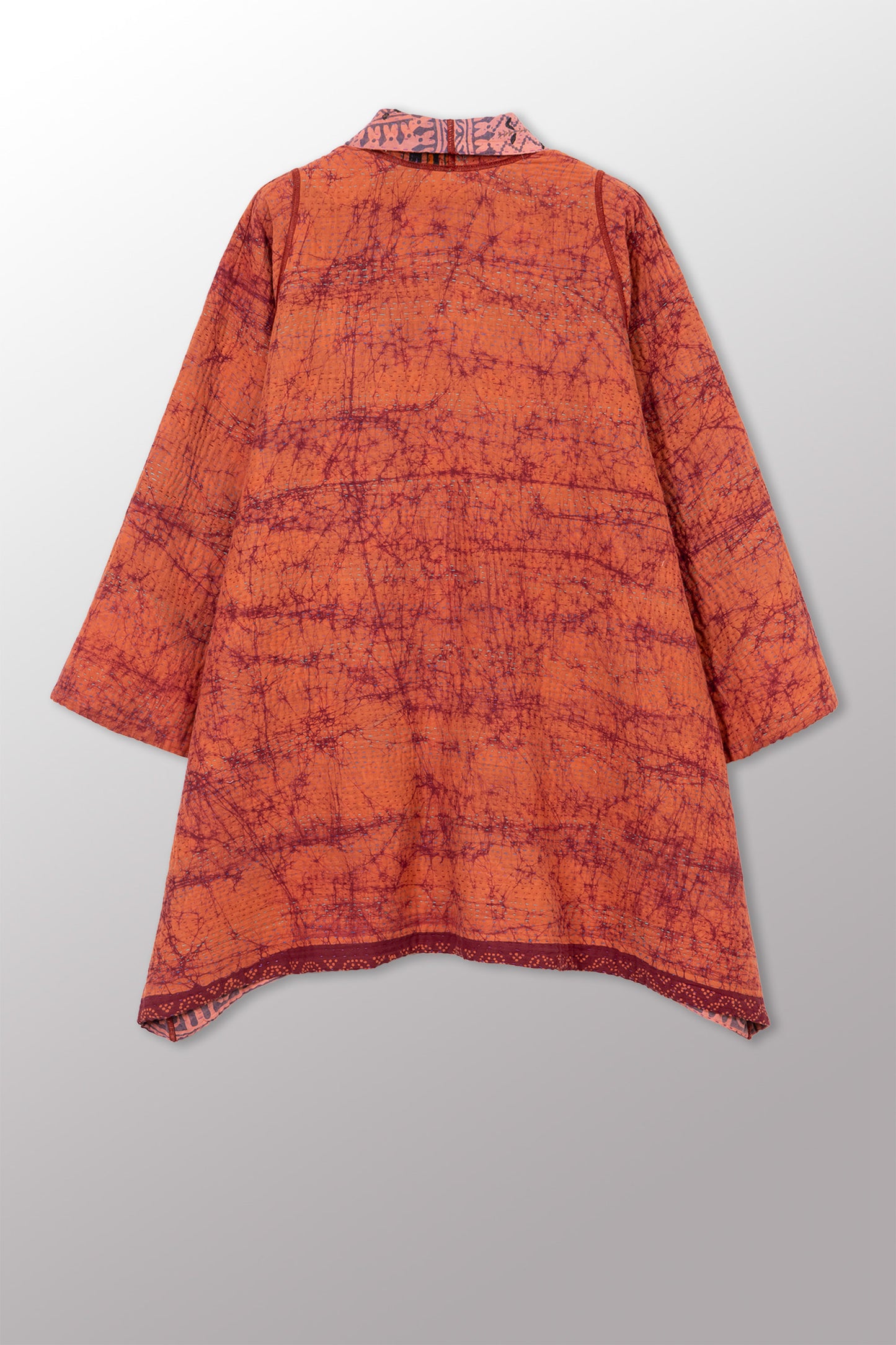 COTTON OVERDYE KANTHA A-LINE JKT - ov4003-corg037a -