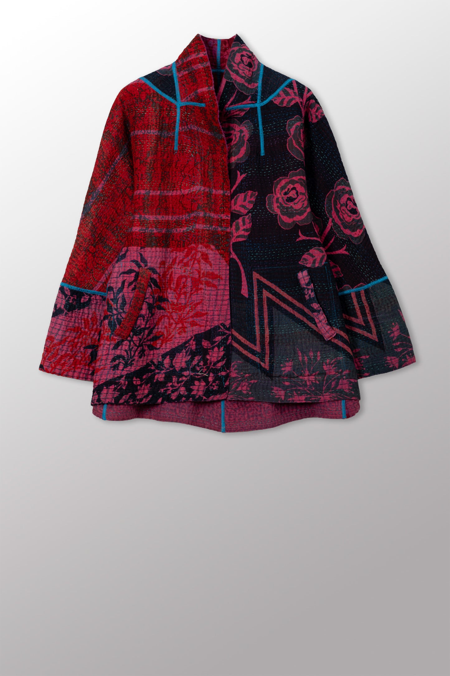 COTTON OVERDYE KANTHA FLARE SHORT JKT - ov4011-cfus001m -