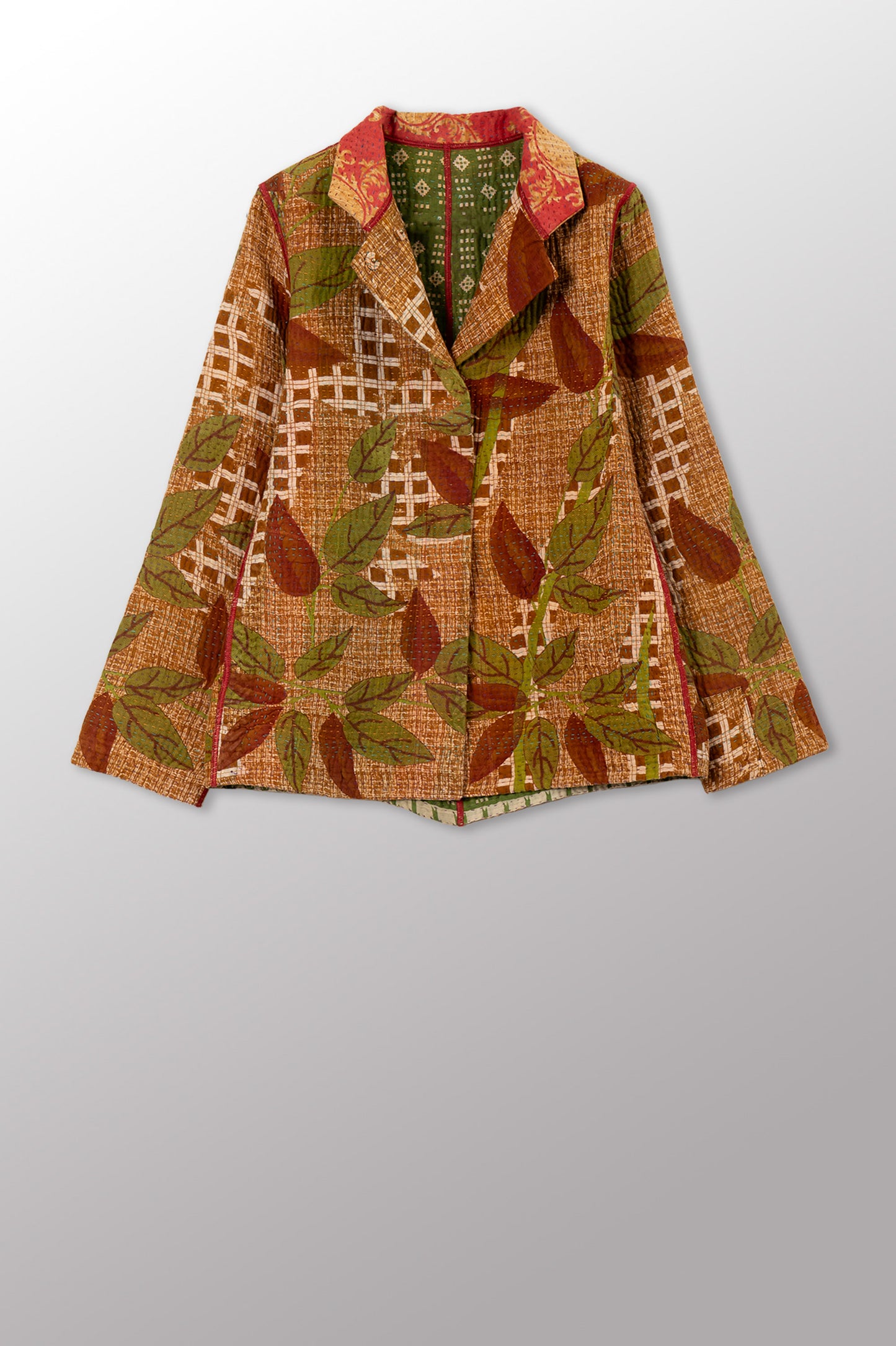 VINTAGE COTTON KANTHA SIMPLE JKT - cv4022-0098m -